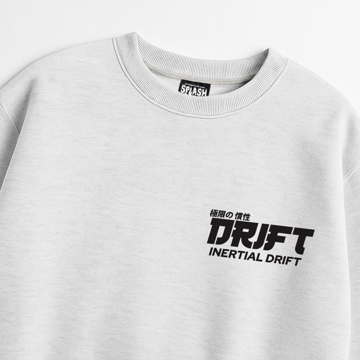 스플래시코드(SPLASHCODE) 헤비 크루넥 맨투맨 멜란지화이트 - 드리프트(Drift)
