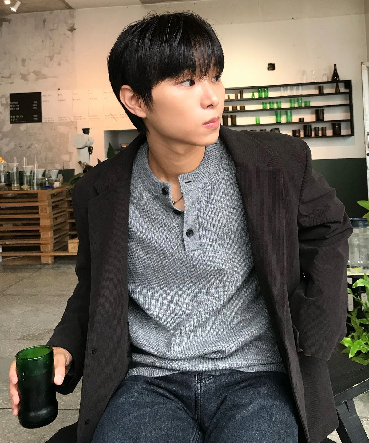 마인드브릿지(MINDBRIDGE) [SET][COUTURE]코듀로이 오버핏 셋업 브라운