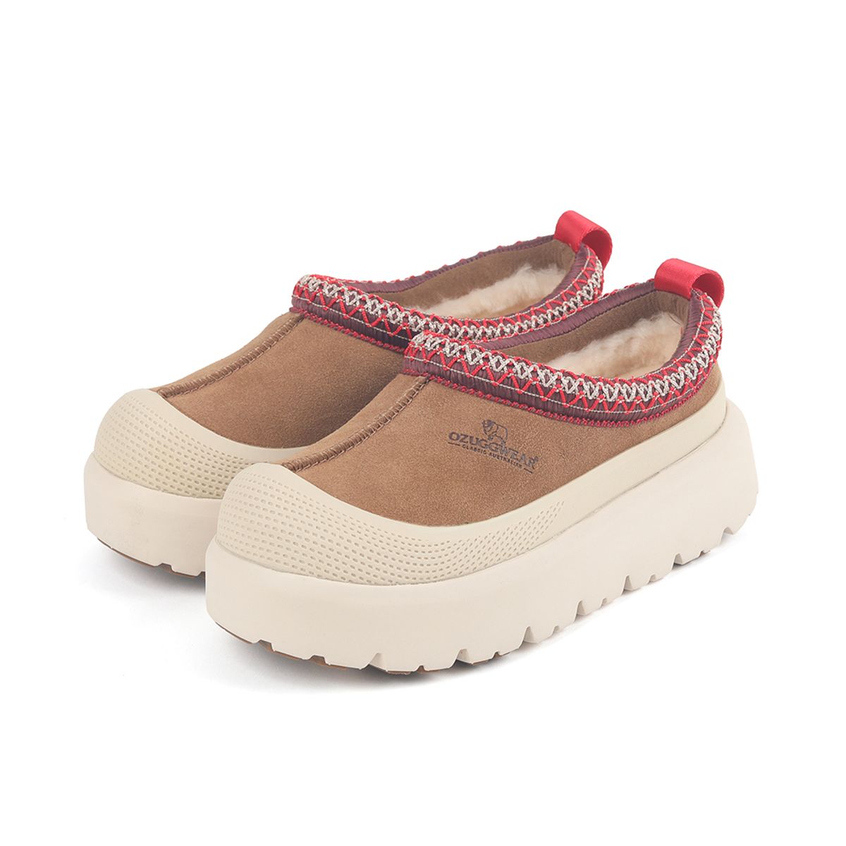 오즈어그웨어(OZ UGG WEAR) 어덜트 시드니 플러스 슬리퍼 체스넛화이트