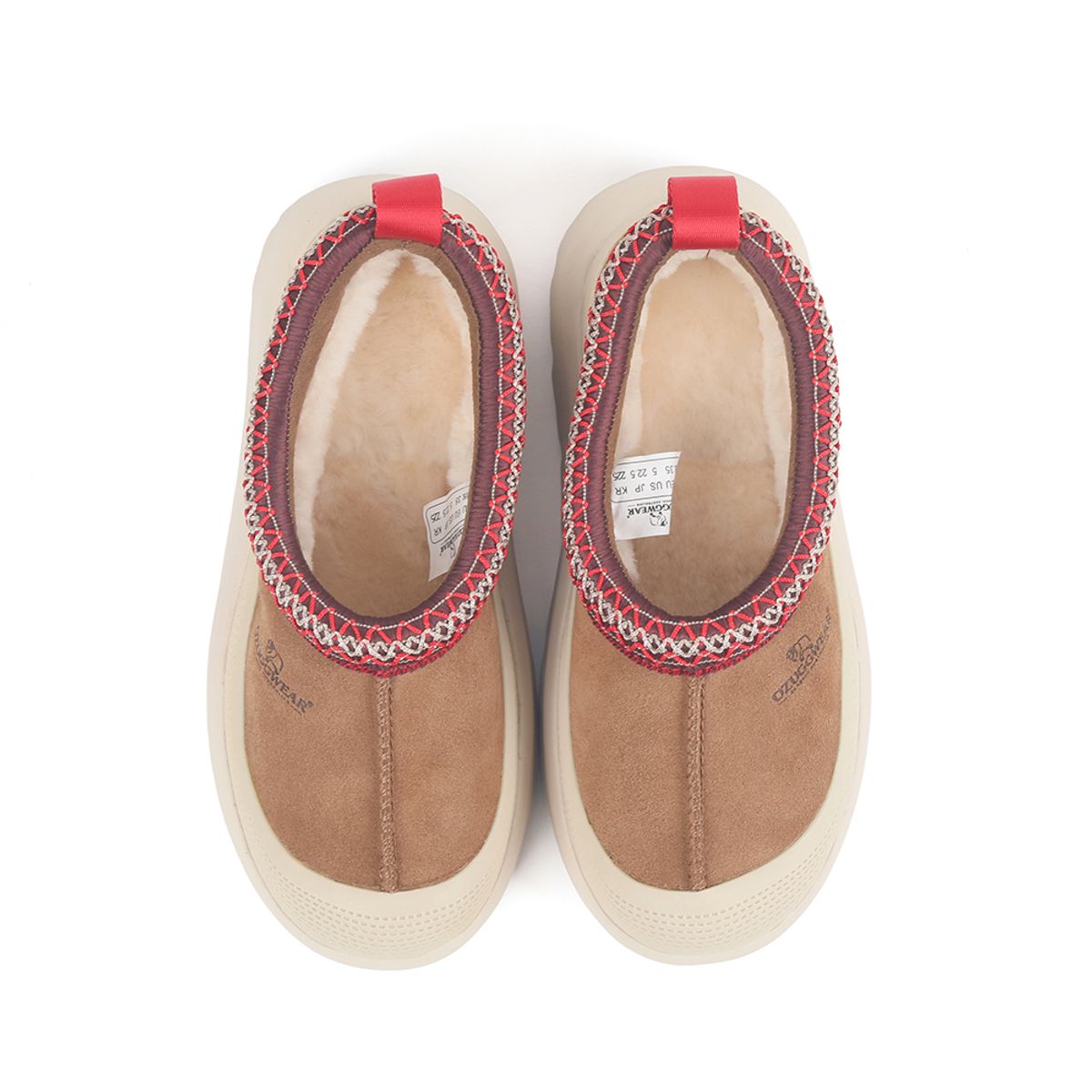 오즈어그웨어(OZ UGG WEAR) 어덜트 시드니 플러스 슬리퍼 체스넛화이트