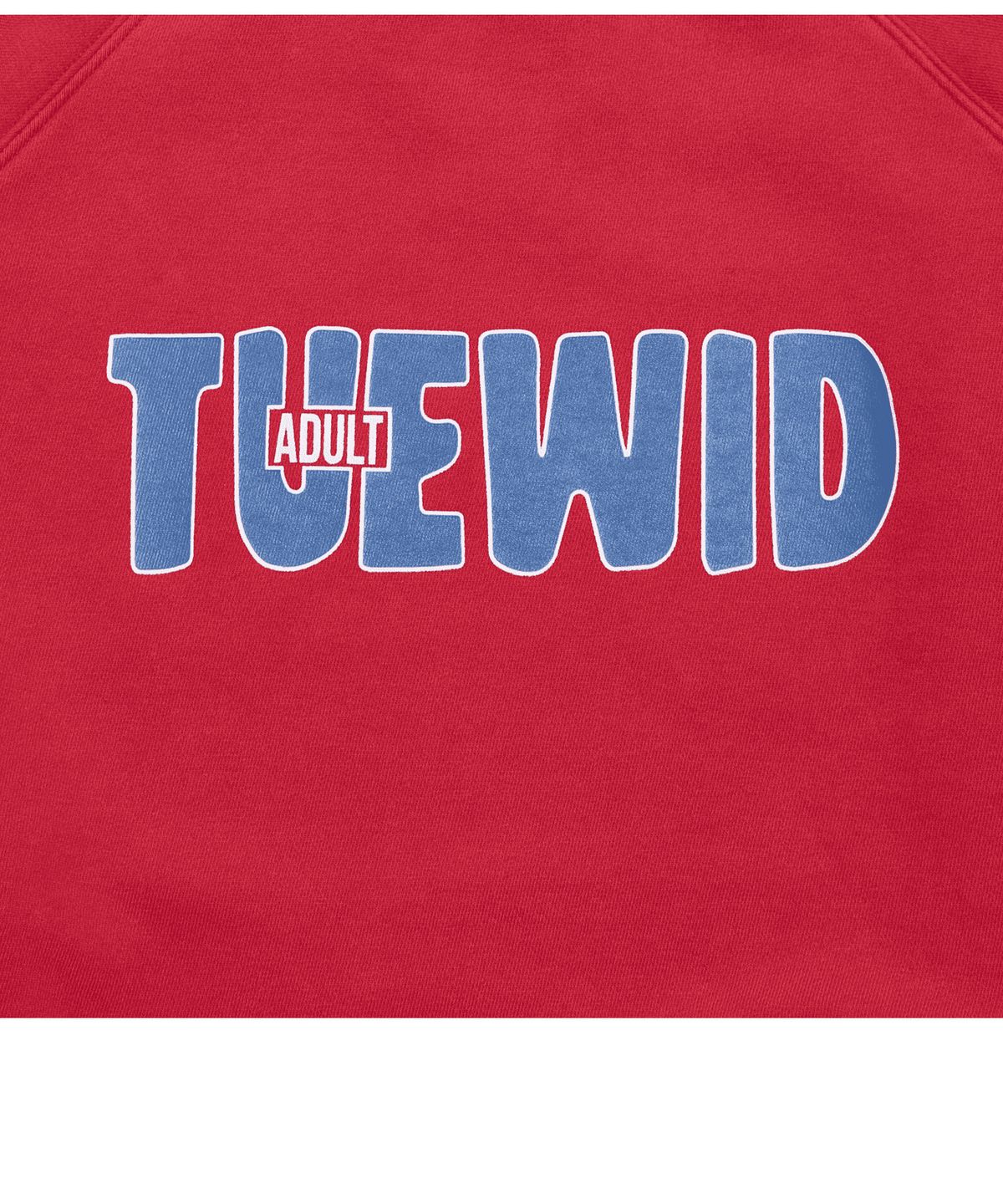 투위드(TUEWID) adult logo sweatshirts in cherry red