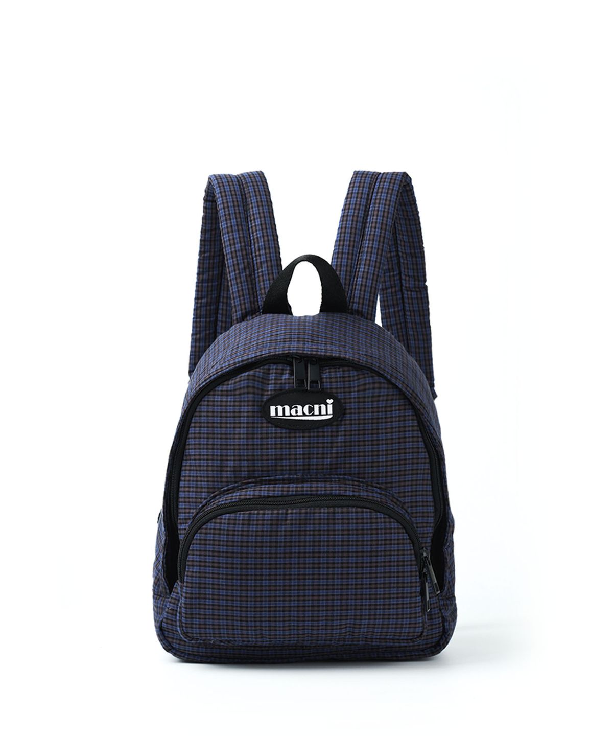 마크니(MACNI) CHECKER PADDED MINI BACKPACK NAVY CHECK