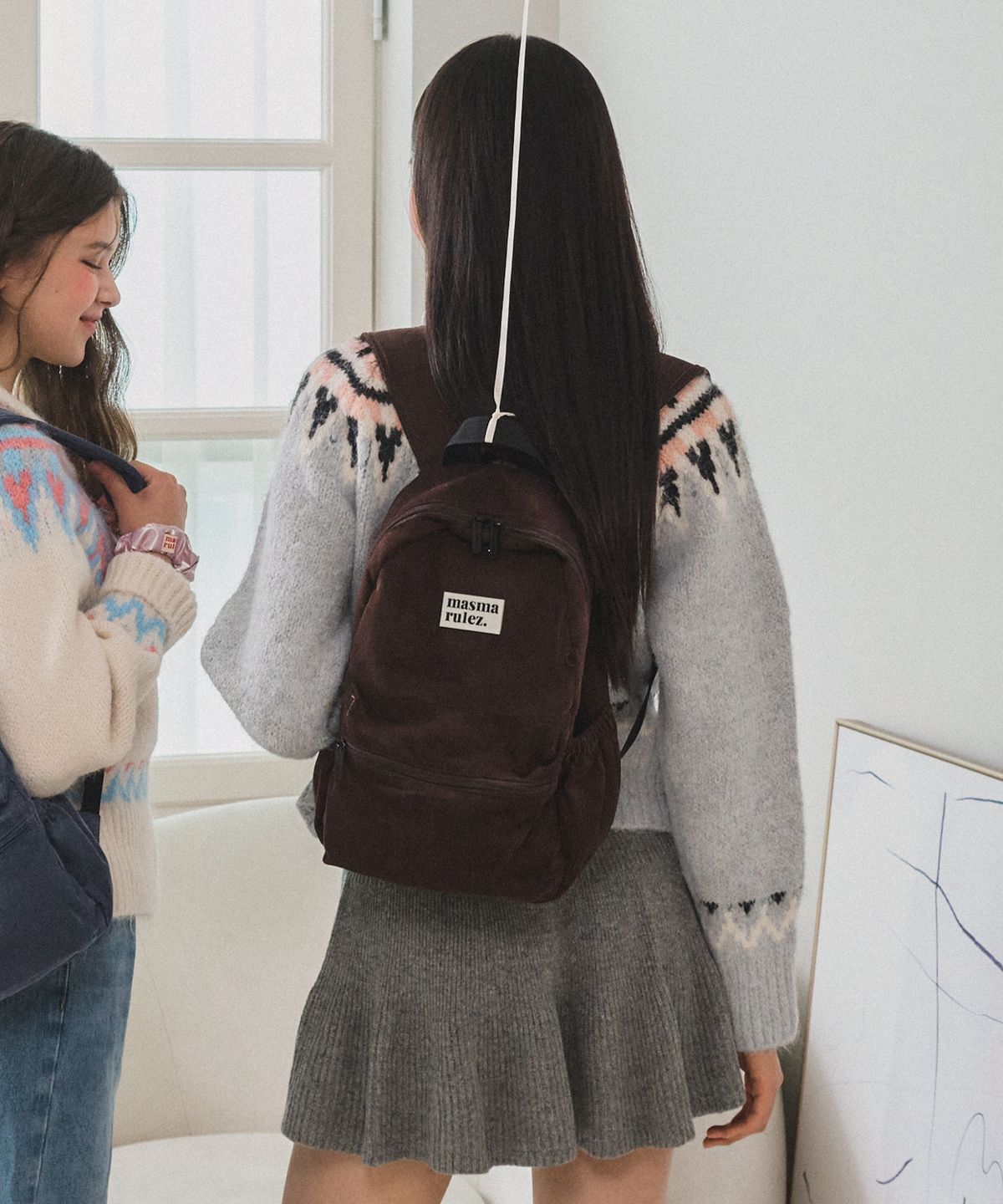 마스마룰즈(MASMARULEZ) mini ver. daily backpack_Corduroy Deep Brown