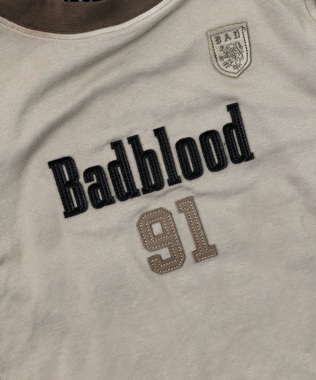 배드블러드(BADBLOOD) 빈티지 클럽 져지 링거 롱슬리브 - 탠