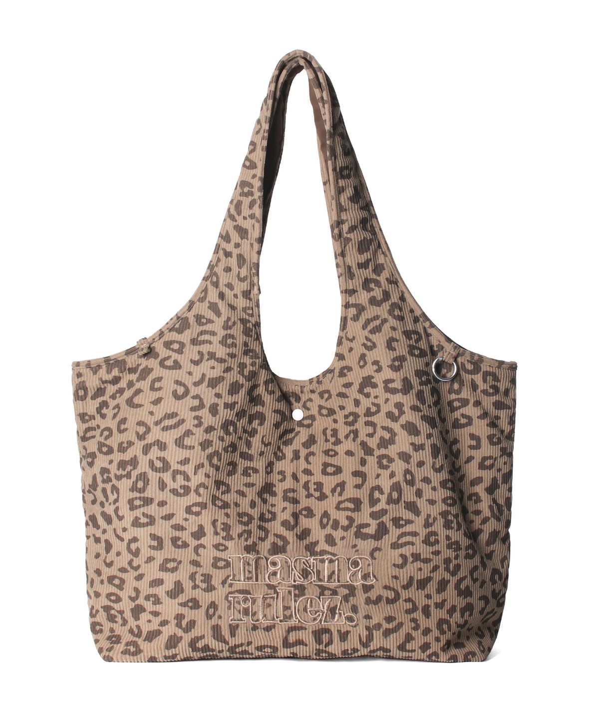 마스마룰즈(MASMARULEZ) Loose fit big shoulder bag_Leopard brown