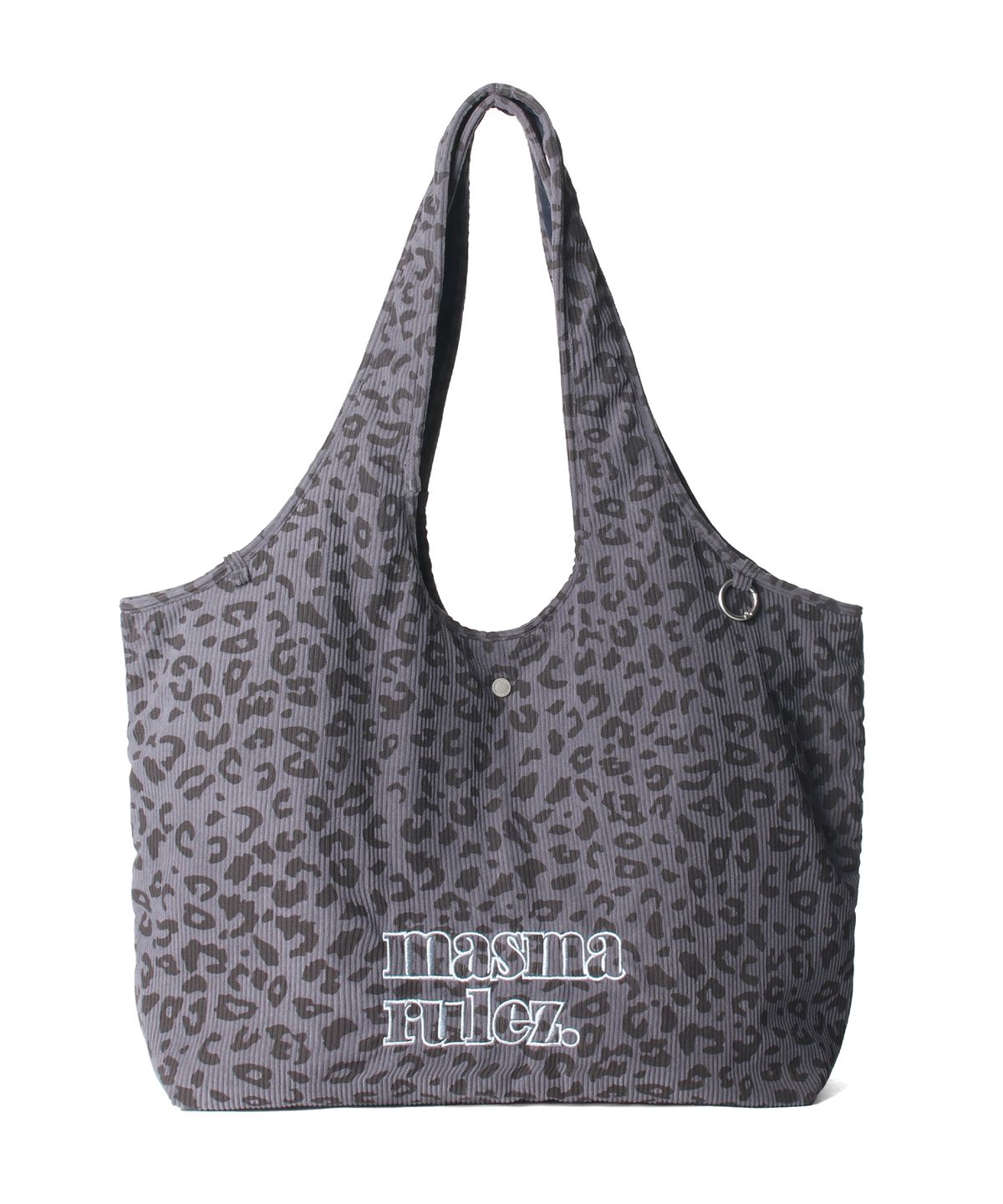 마스마룰즈(MASMARULEZ) Loose fit big shoulder bag_Leopard mauve blue