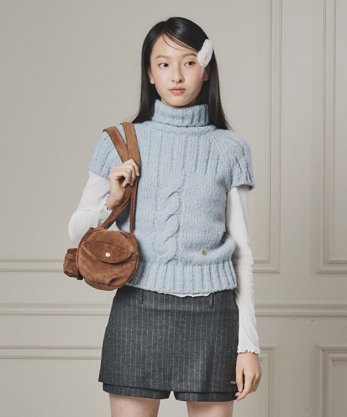 마스마룰즈(MASMARULEZ) [파우치세트]Tubby roll bag_Corduroy Camel