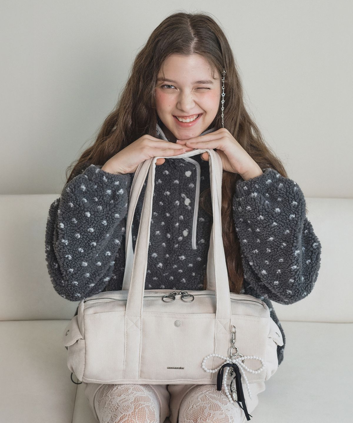 마스마룰즈(MASMARULEZ) [파우치세트]Tubby roll bag_Corduroy Ivory