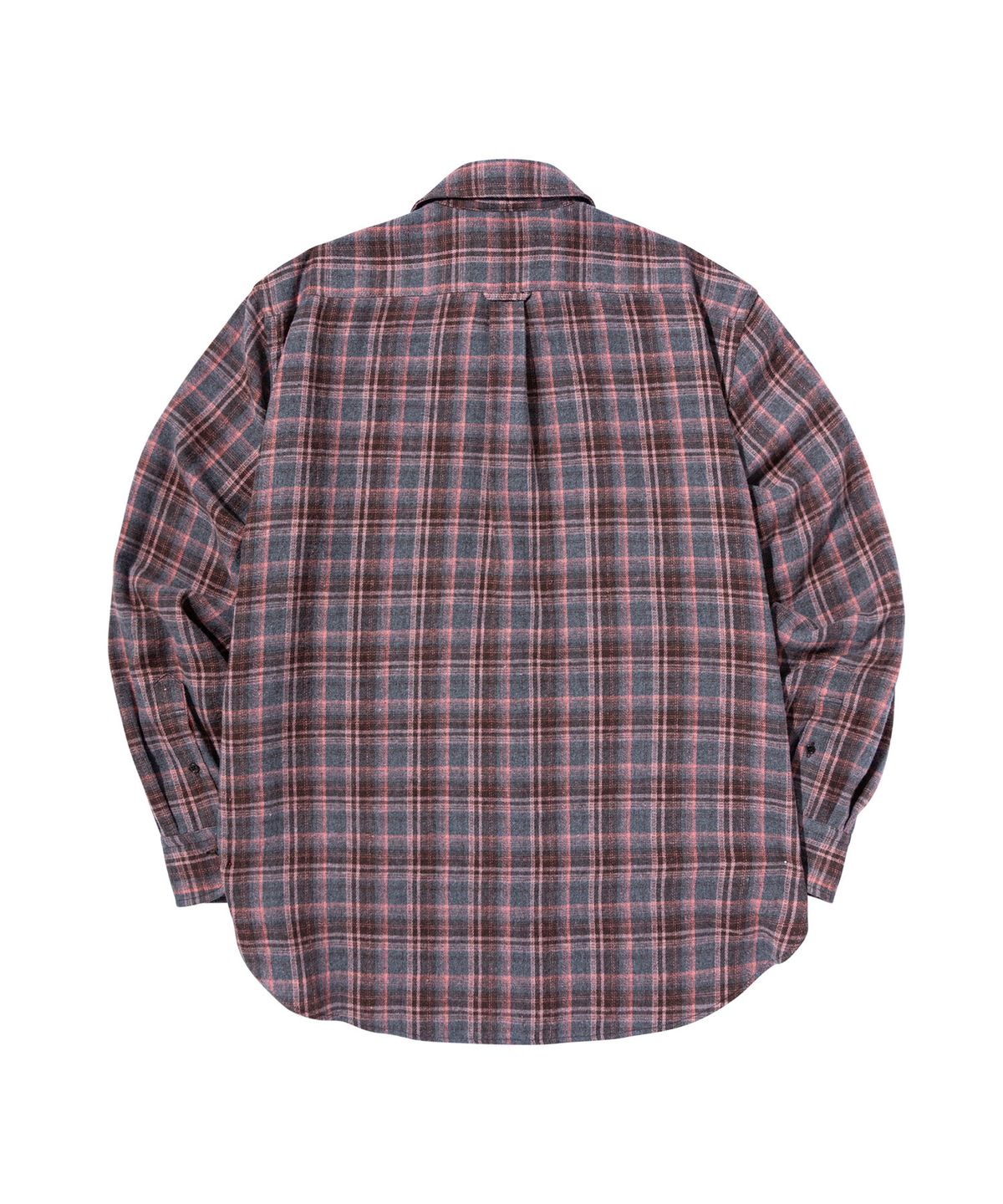 프로드셔츠(PRODESHIRT) 빈티지 체크 플란넬 셔츠 (핑크 그레이)