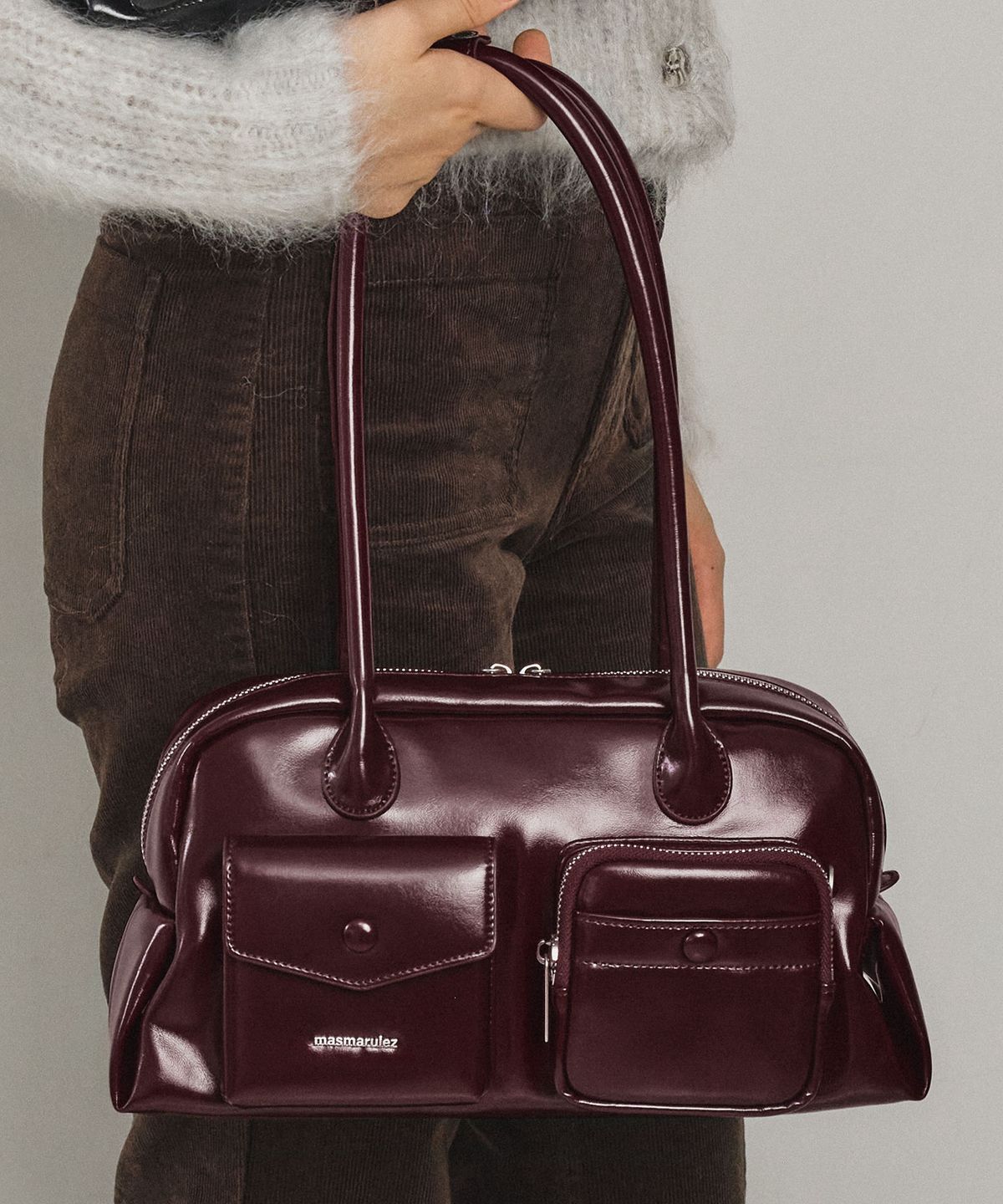 마스마룰즈(MASMARULEZ) Chaming leather shoulder bag_Burgundy