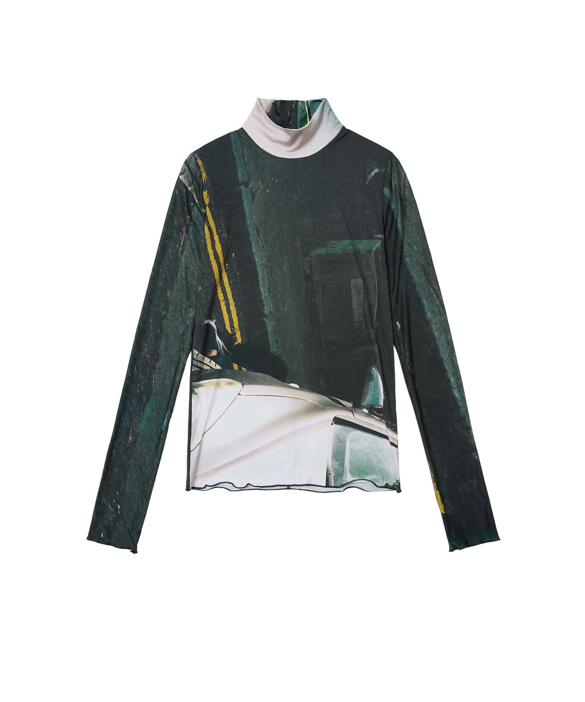 씬(SEEN) HI-NECK PRINTING LONG SLEEVE (Car)