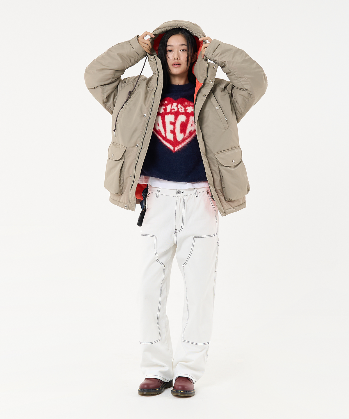 에이카화이트(AECA) N3B HOODED MILITARY PARKA-LIGHT GREY