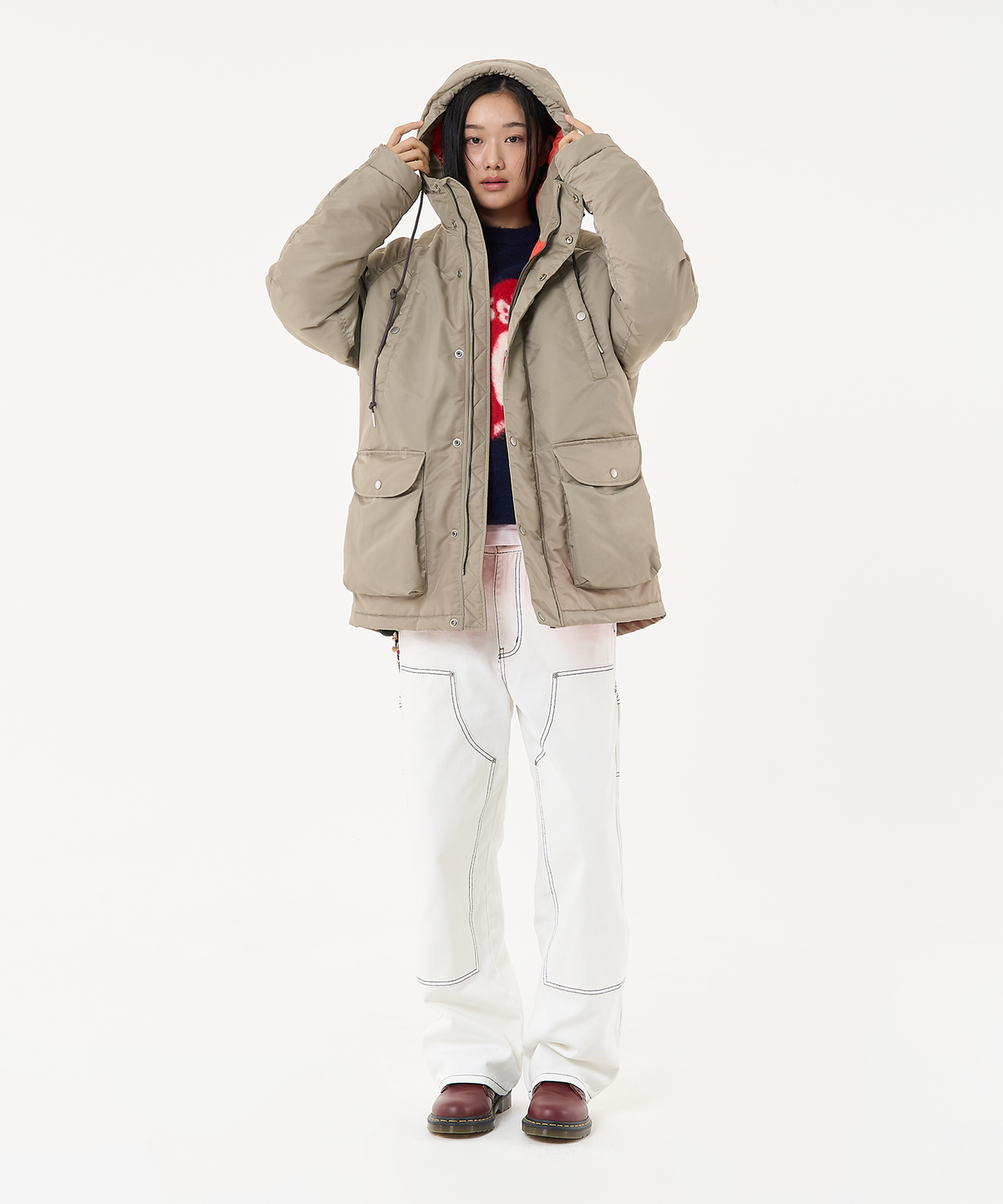 에이카화이트(AECA) N3B HOODED MILITARY PARKA-LIGHT GREY