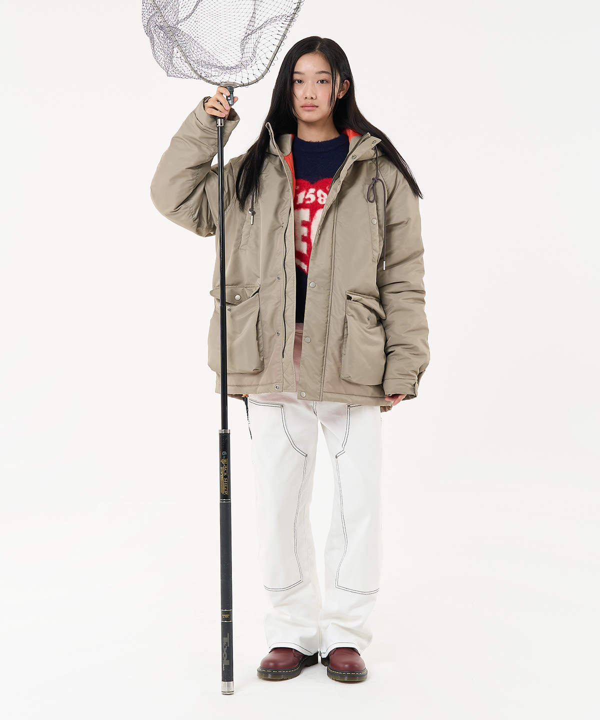 에이카화이트(AECA) N3B HOODED MILITARY PARKA-LIGHT GREY
