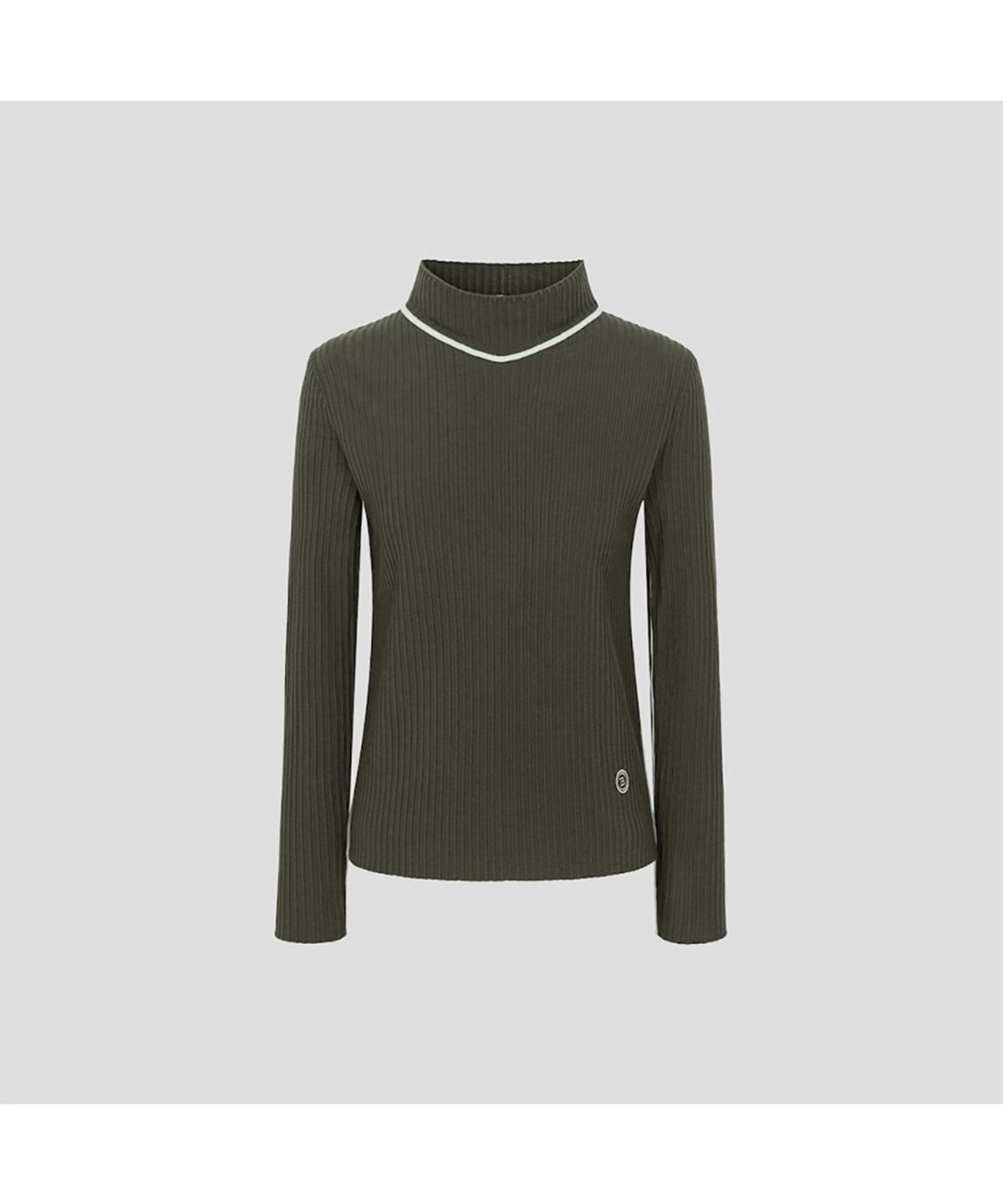 빈폴골프(BEANPOLE GOLF) 여성 하이넥 니트 풀오버 - 카키
