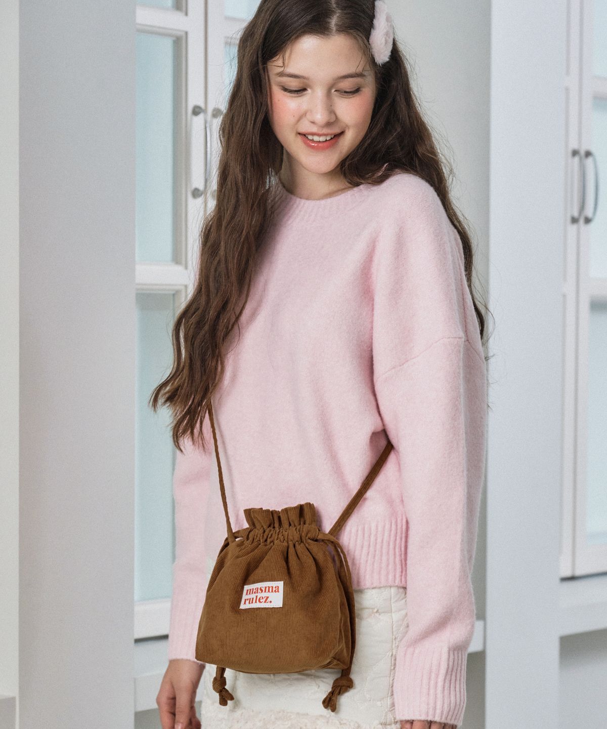 마스마룰즈(MASMARULEZ) String cross bag_Corduroy Camel