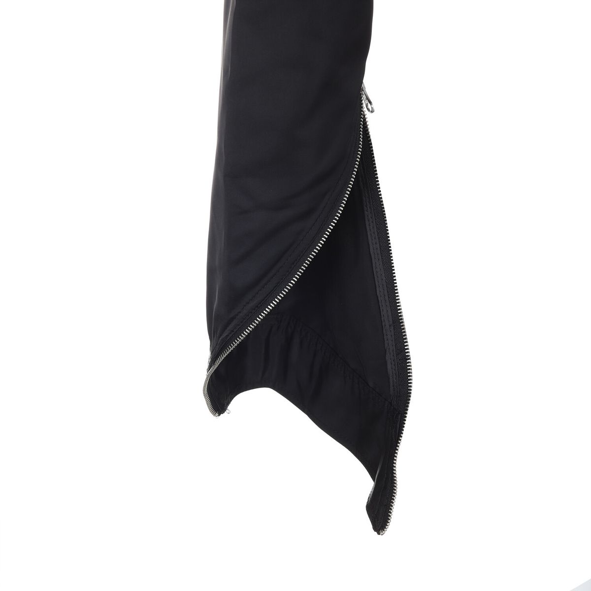써저리(SURGERY) 밸런스 지퍼 디테일 크롭 셔츠 블랙