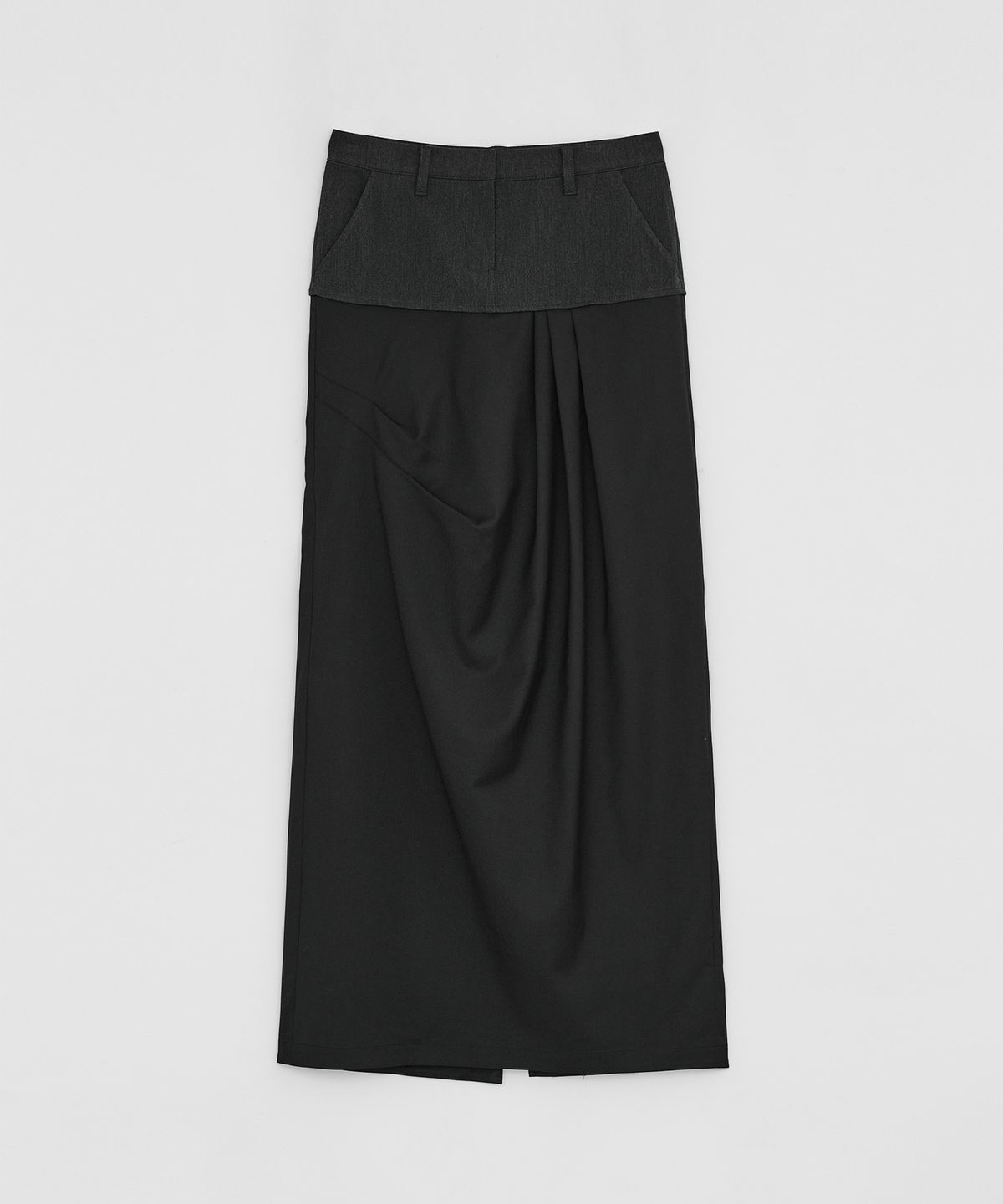 로우타이드(LOW TIDE) DRAPE MAXI SKIRT [GREY]