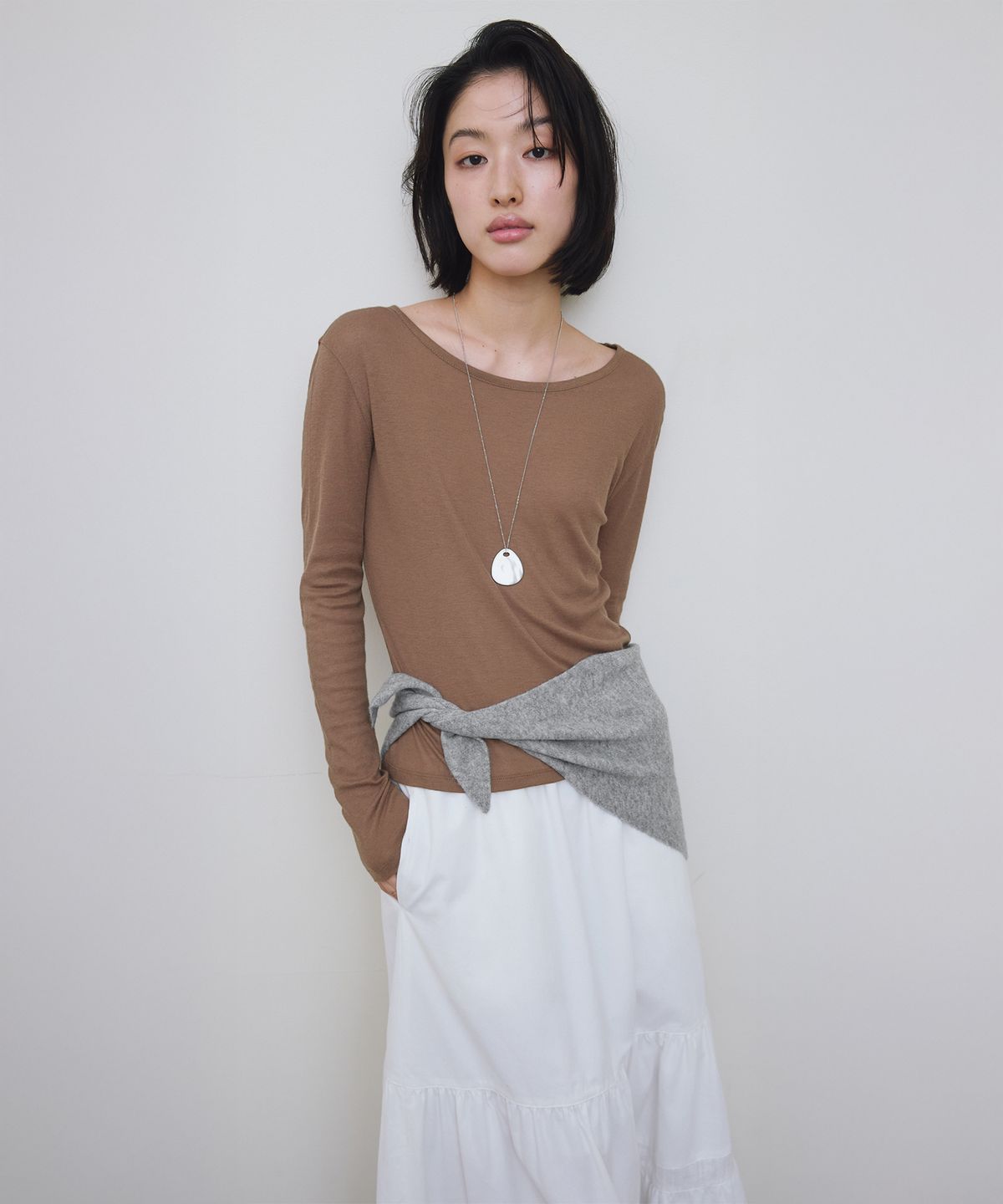 로우타이드(LOW TIDE) LONG SLEEVE T-SHIRT [CAMEL]