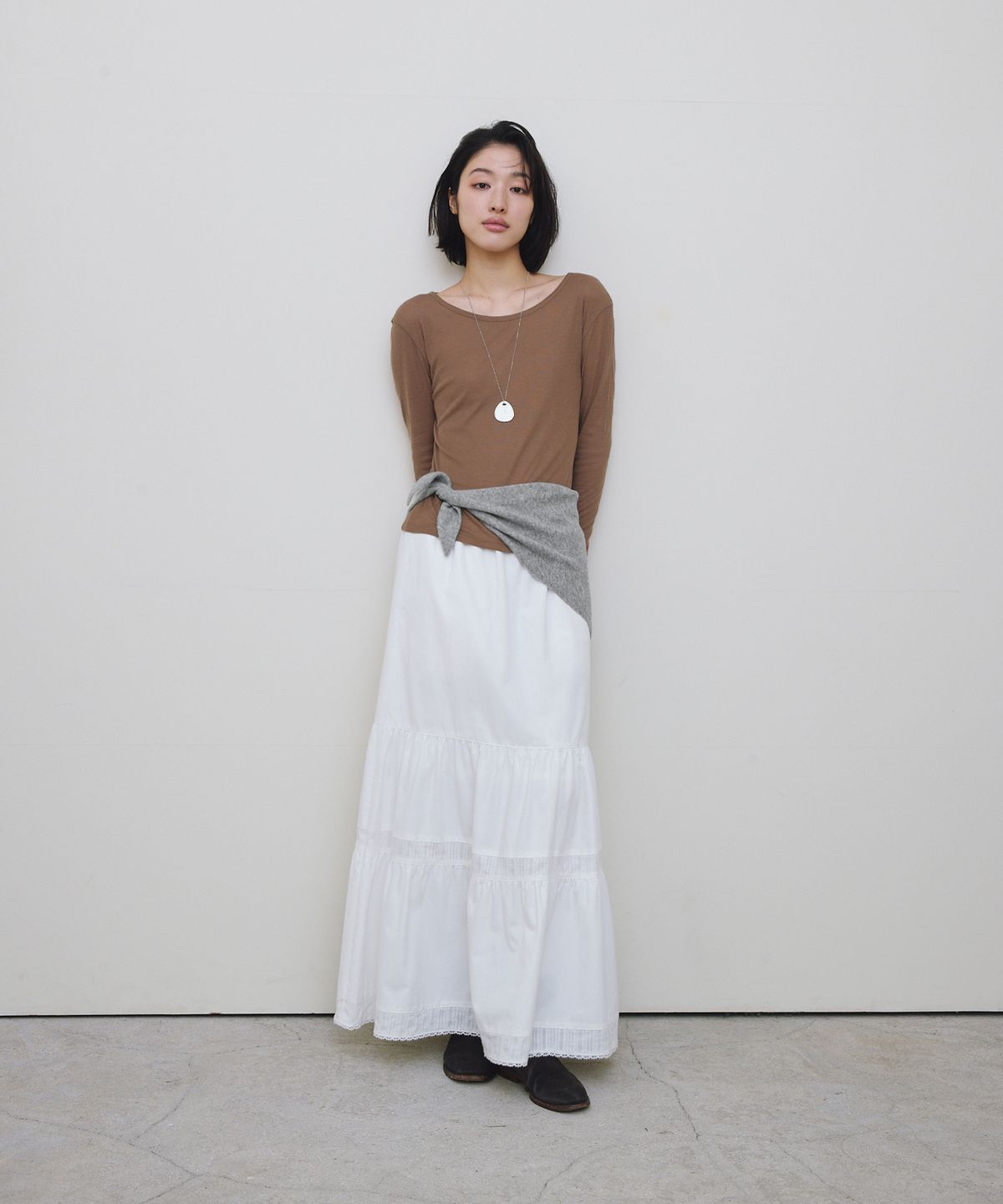 로우타이드(LOW TIDE) LONG SLEEVE T-SHIRT [CAMEL]