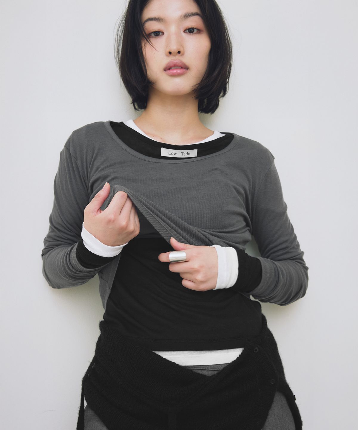 로우타이드(LOW TIDE) LONG SLEEVE T-SHIRT [BLACK]