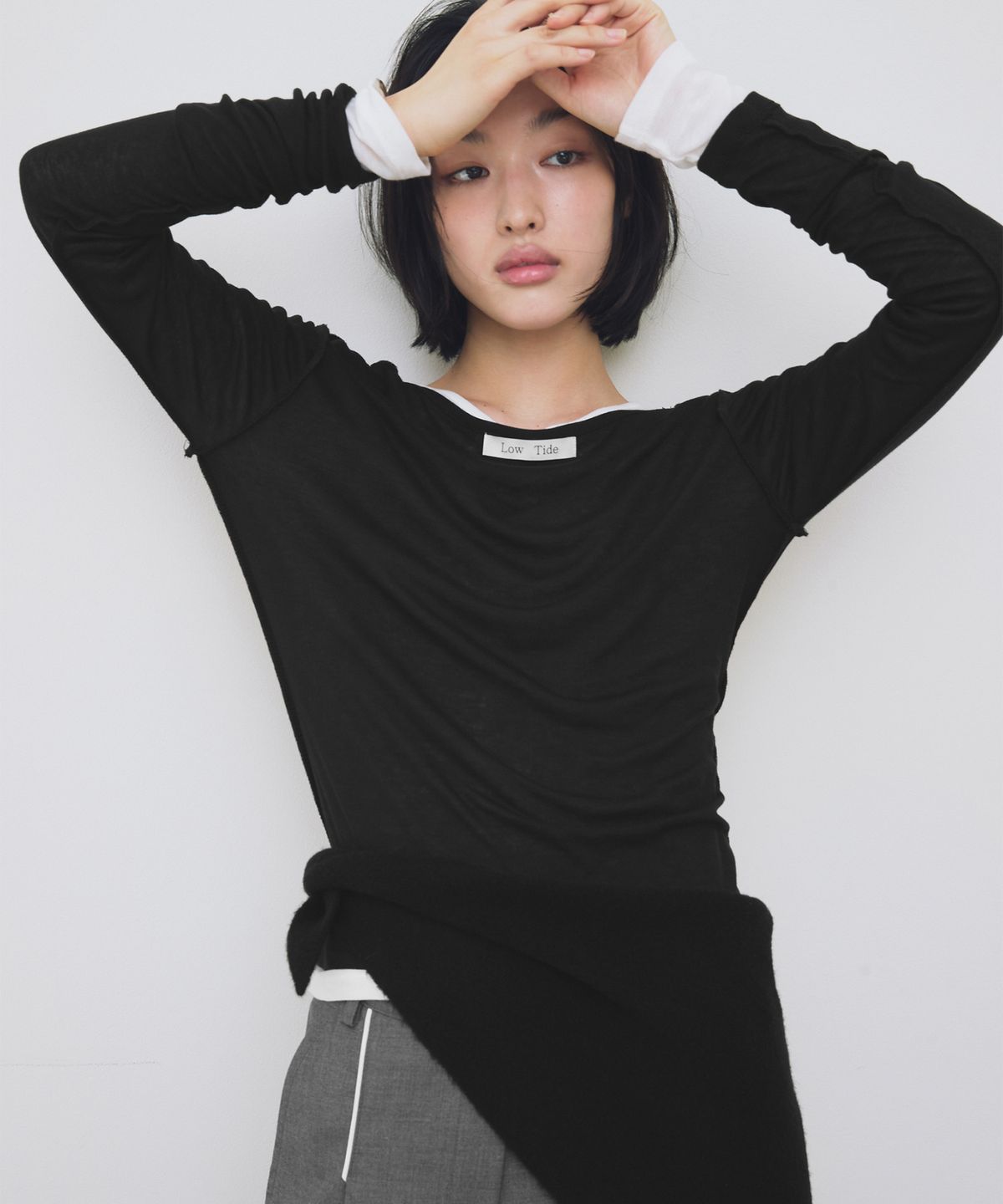 로우타이드(LOW TIDE) LONG SLEEVE T-SHIRT [BLACK]