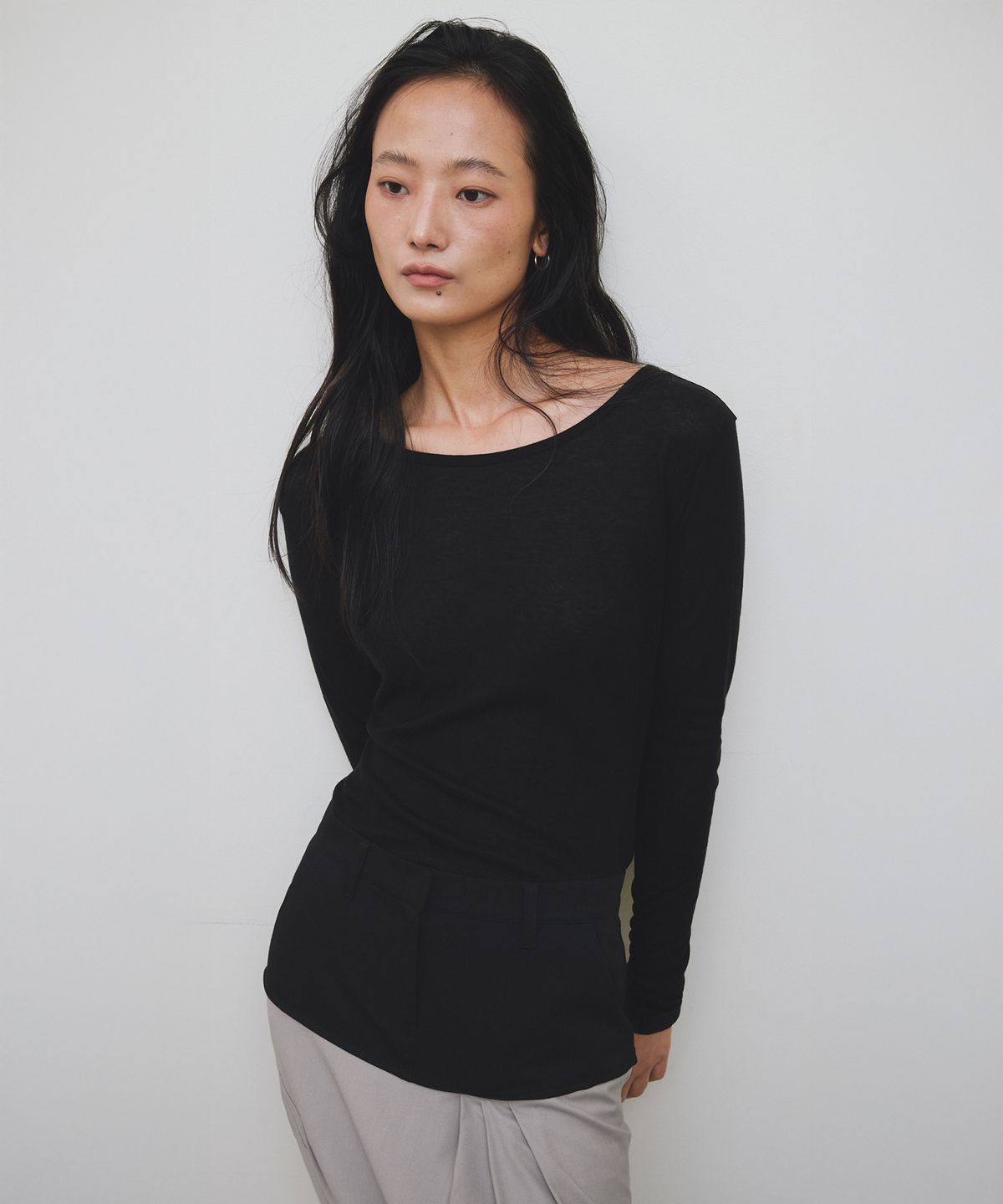 로우타이드(LOW TIDE) LONG SLEEVE T-SHIRT [BLACK]