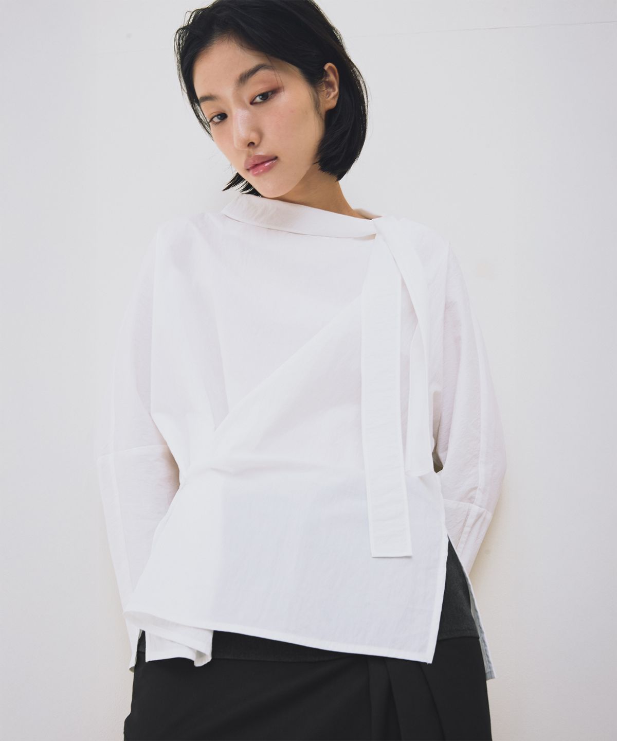 로우타이드(LOW TIDE) SCARF BLOUSE [WHITE]