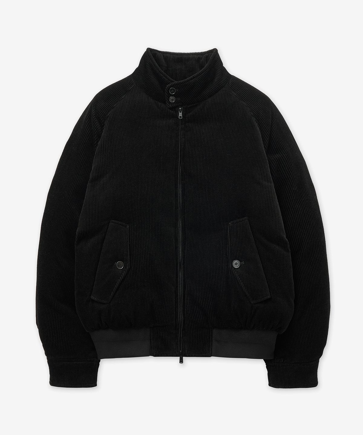 티엔지티(TNGT) European-goose Corduroy Herrington down Jumper (Black) TNJU5F205BK