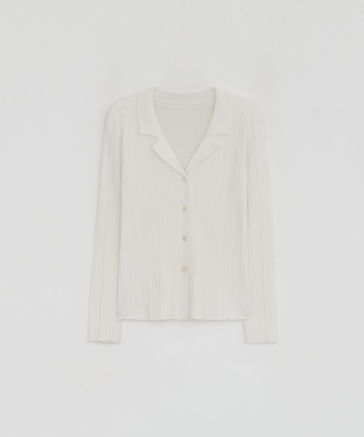 로우타이드(LOW TIDE) PLEATS KNIT CARDIGAN [IVORY]