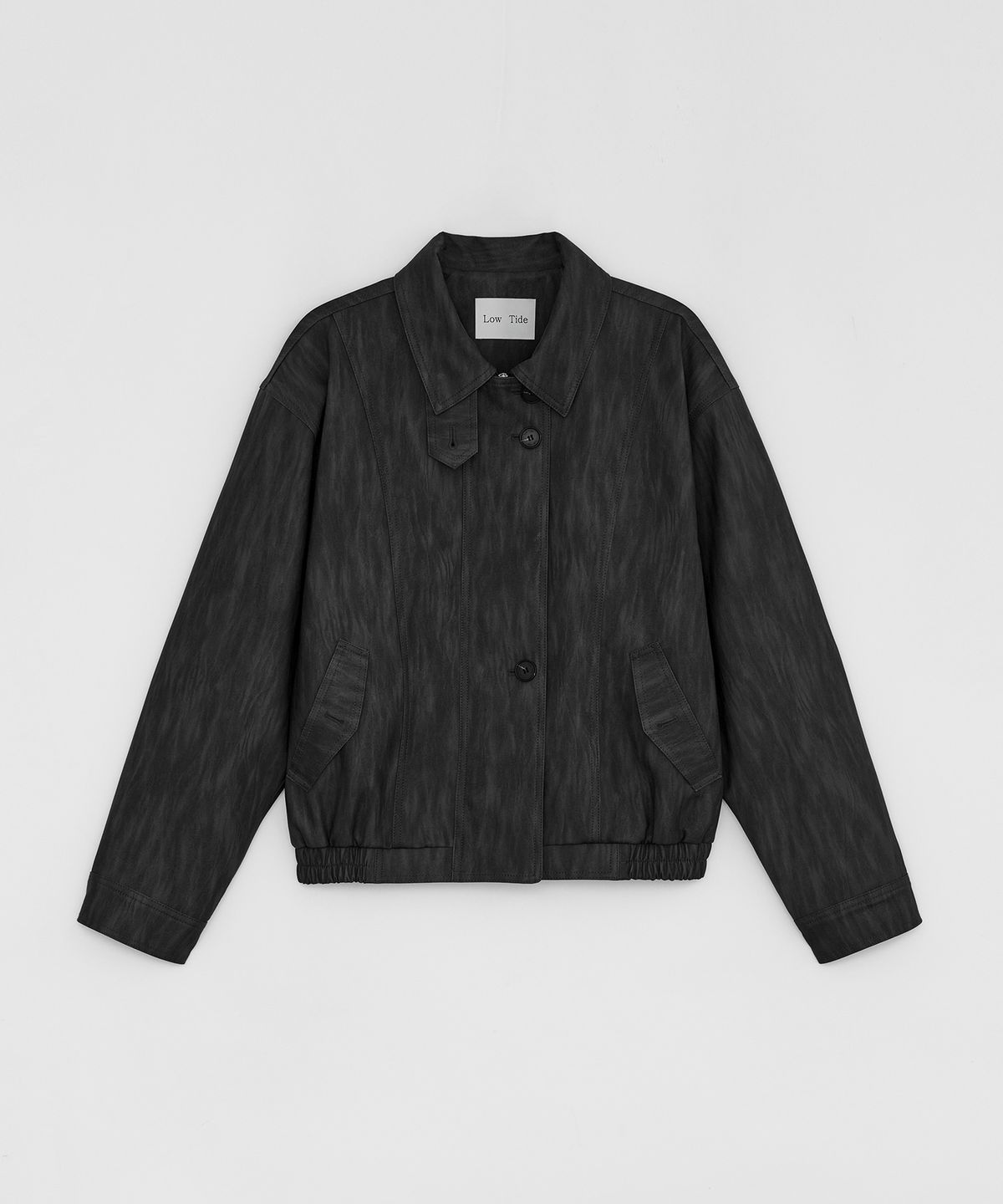 로우타이드(LOW TIDE) WASHED LEATHER BLOUSON [CHARCOAL]