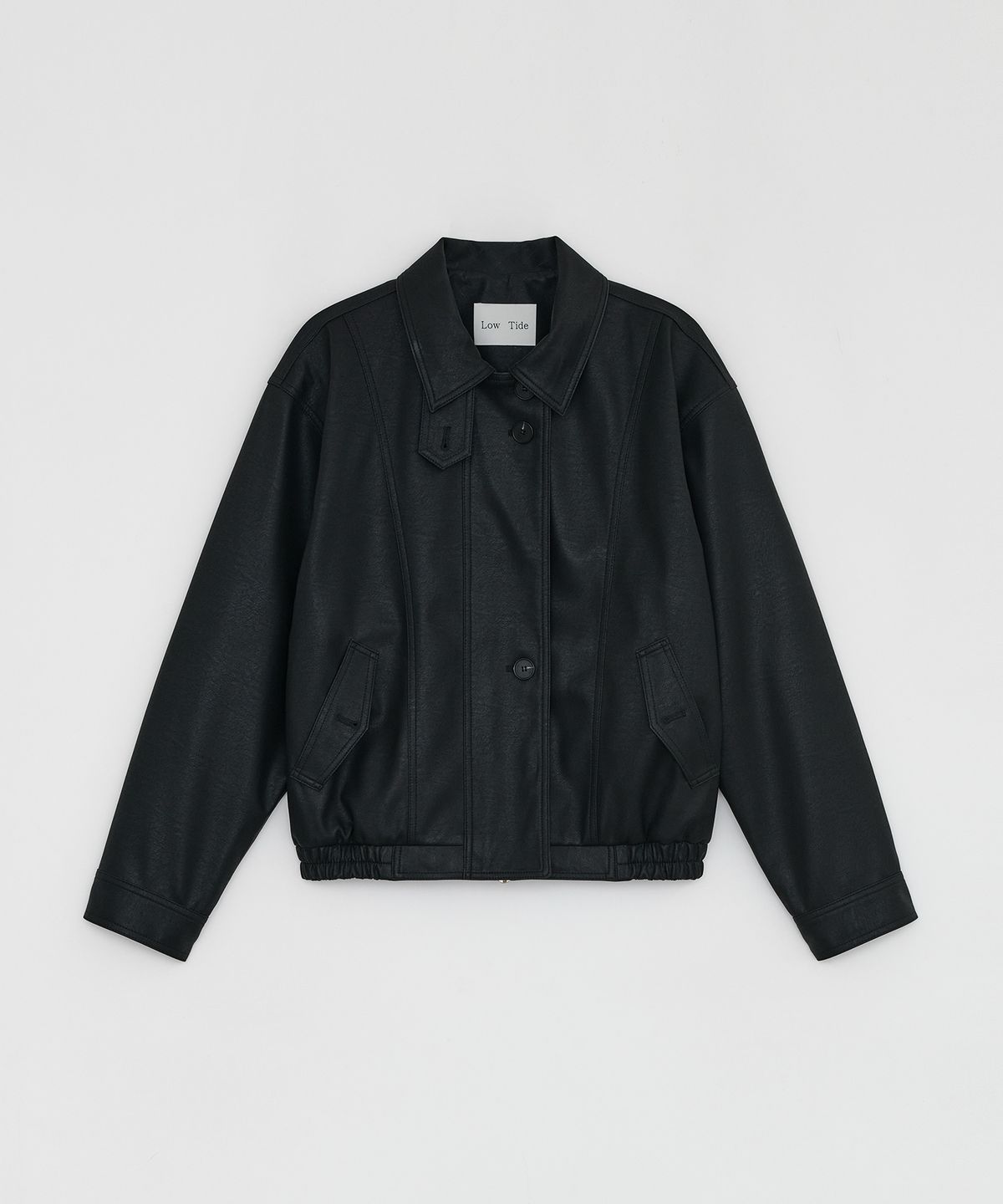 로우타이드(LOW TIDE) LEATHER BLOUSON [BLACK]