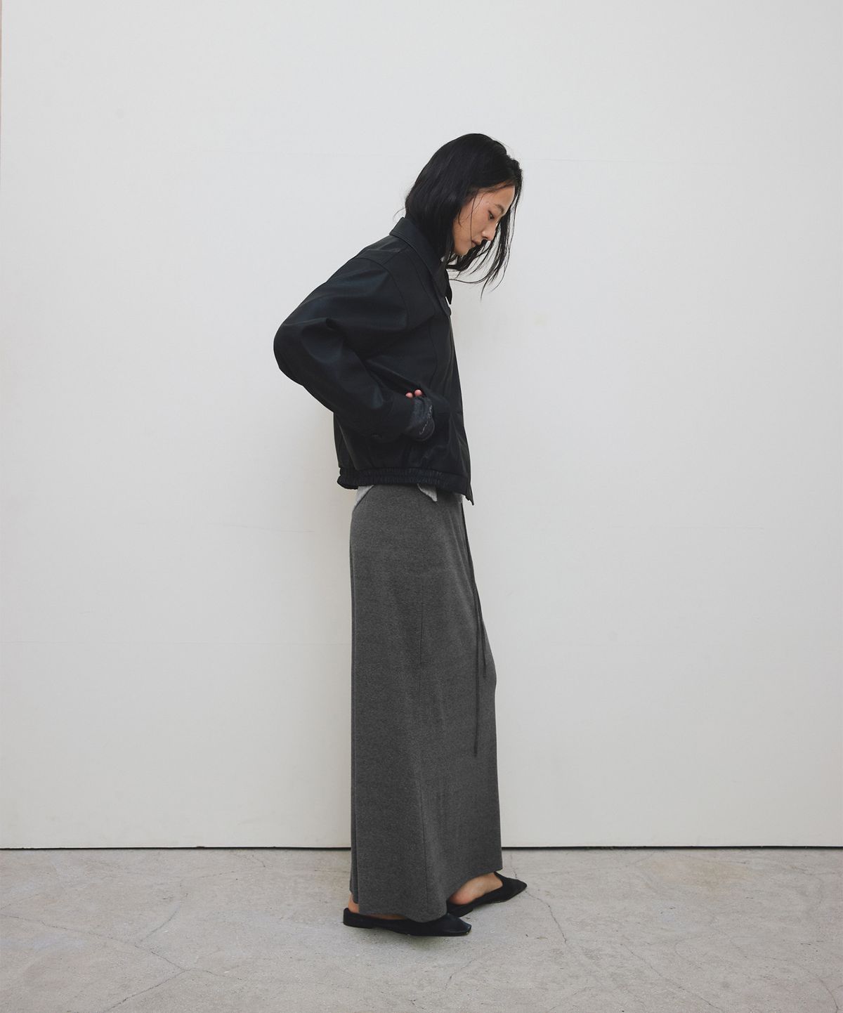 로우타이드(LOW TIDE) LEATHER BLOUSON [BLACK]