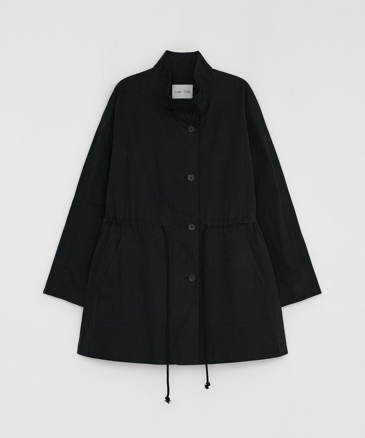 로우타이드(LOW TIDE) COTTON HALF COAT [BLACK]