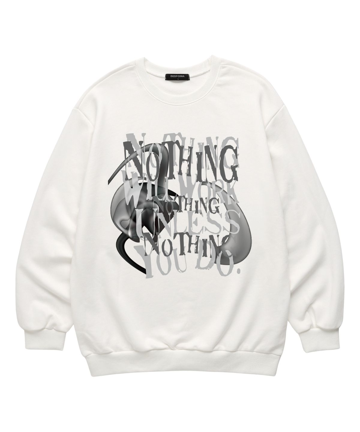 셔터(SHUTTER) NOTHING WILL WORKS 맨투맨 (SLS017) 화이트