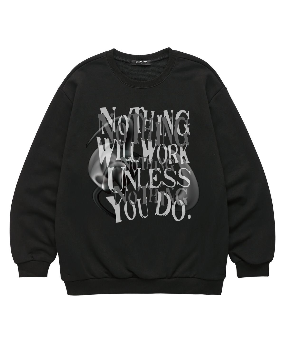 셔터(SHUTTER) NOTHING WILL WORKS 맨투맨 (SLS017) 블랙