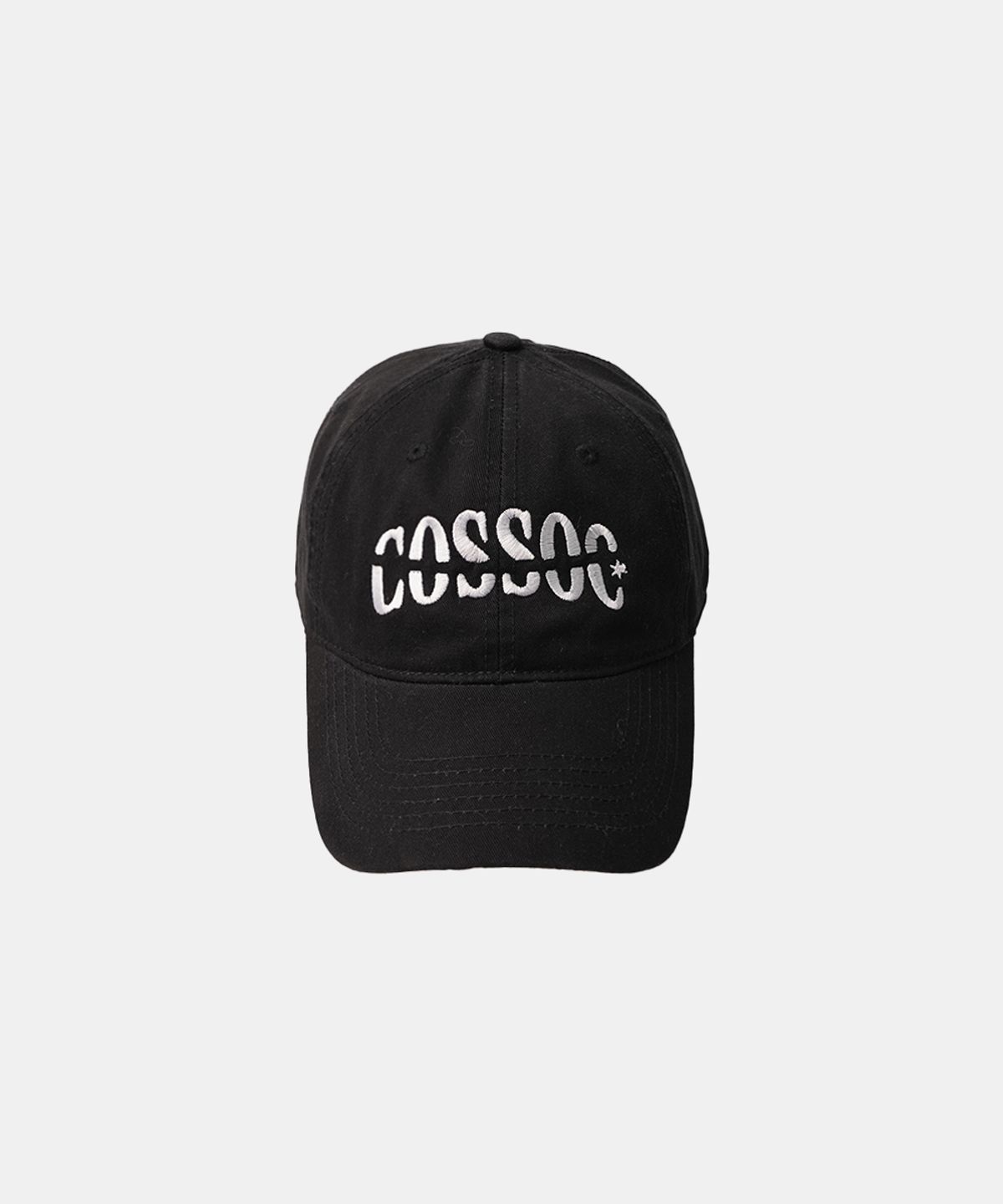 코소(COSO) 베이직 텍스트 로고 워시드 볼캡 (버건디)