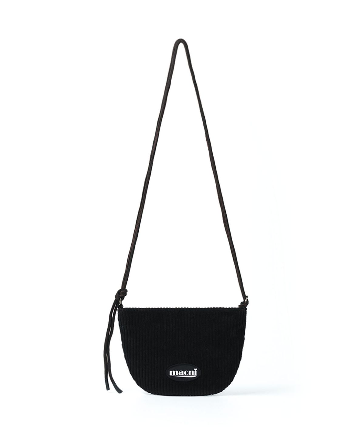 마크니(MACNI) CORDUROY MOON BAG BLACK