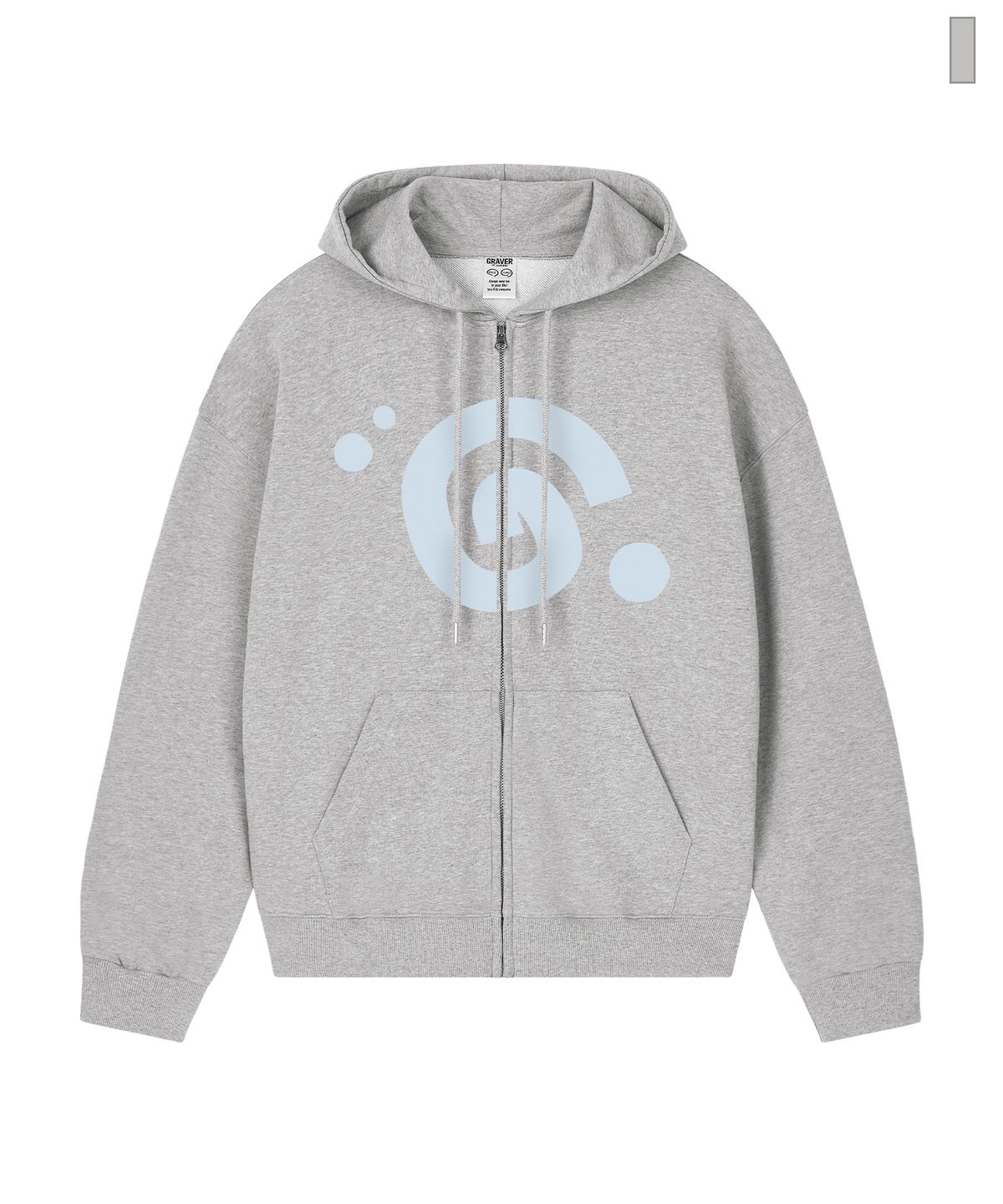그레이버(GRAVER) [UNISEX]G SYMBOL 후드집업_그레이