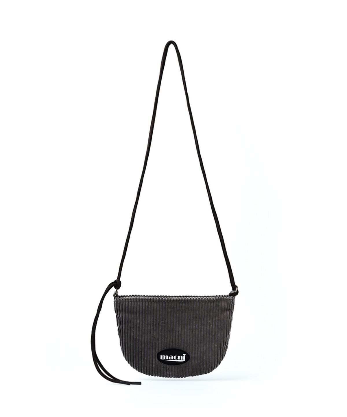 마크니(MACNI) CORDUROY MOON BAG CHARCOAL
