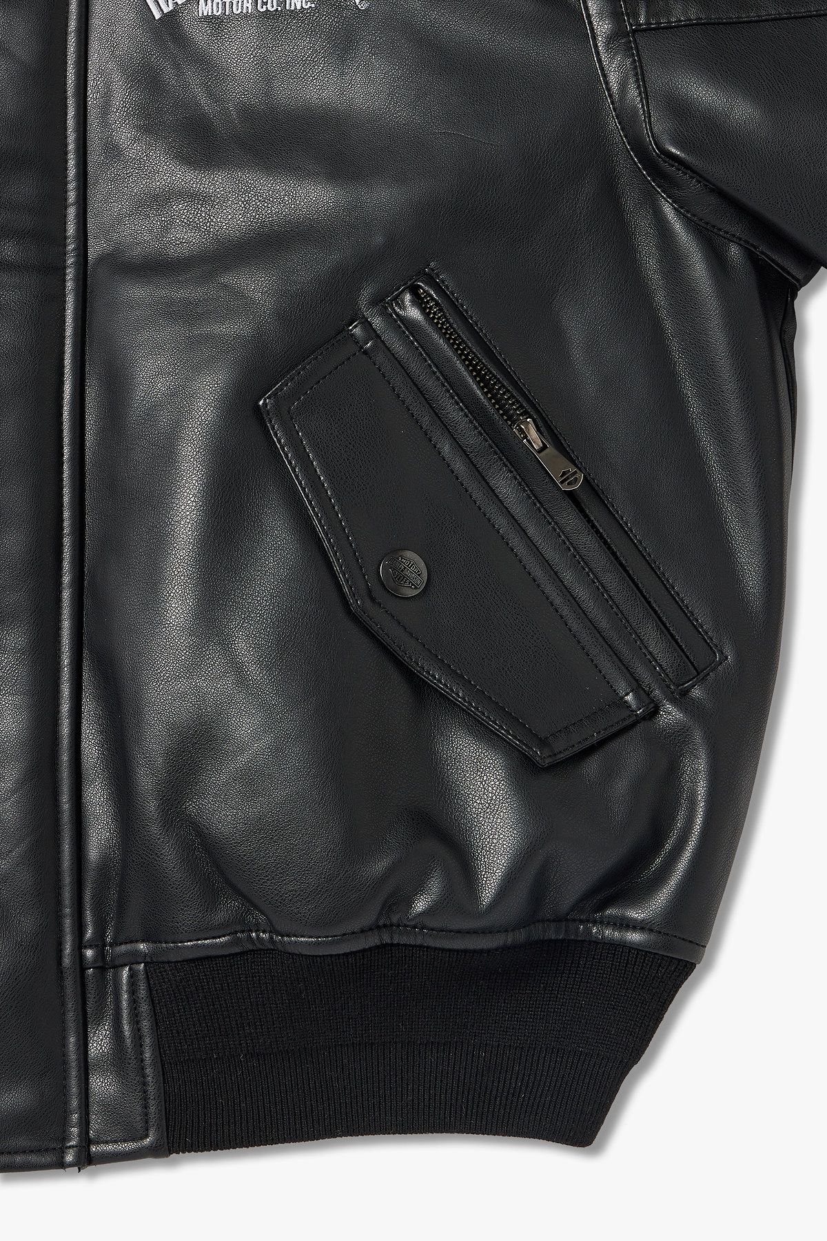 할리데이비슨 컬렉션스®(HARLEY-DAVIDSON COLLECTIONS®) NIFTY SYNTHETIC LEATHER 항공점퍼_블랙 HH15301002