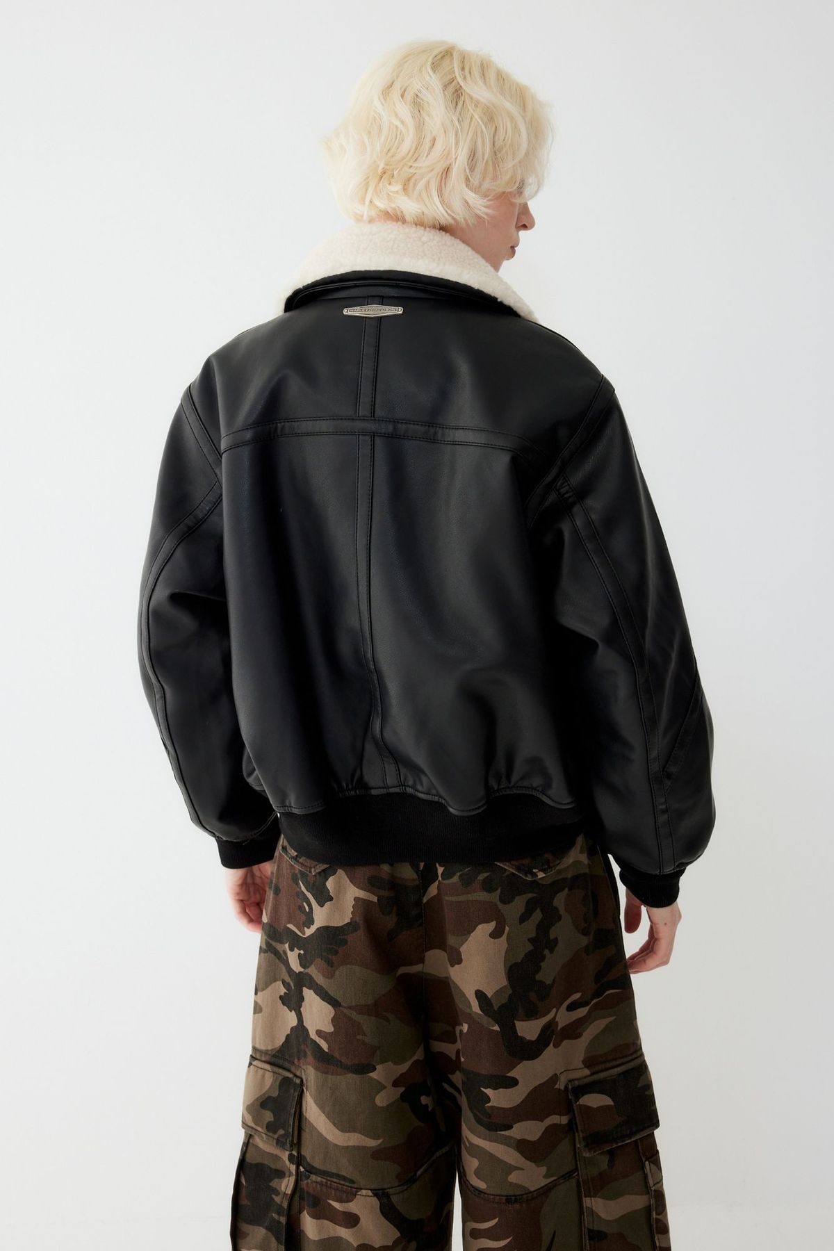 할리데이비슨 컬렉션스®(HARLEY-DAVIDSON COLLECTIONS®) NIFTY SYNTHETIC LEATHER 항공점퍼_블랙 HH15301002