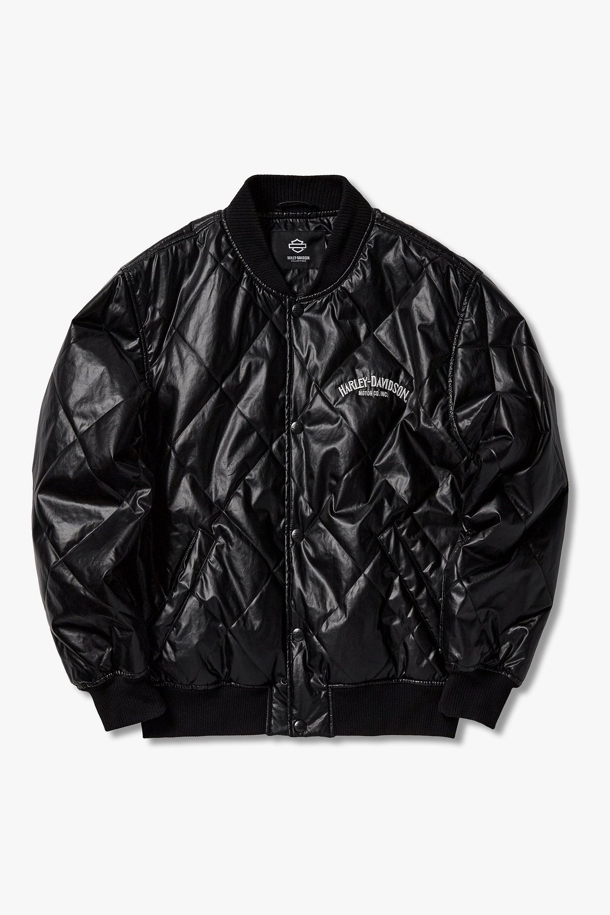 할리데이비슨 컬렉션스®(HARLEY-DAVIDSON COLLECTIONS®) 백 로고 퀼팅 점퍼_블랙 HH15303005