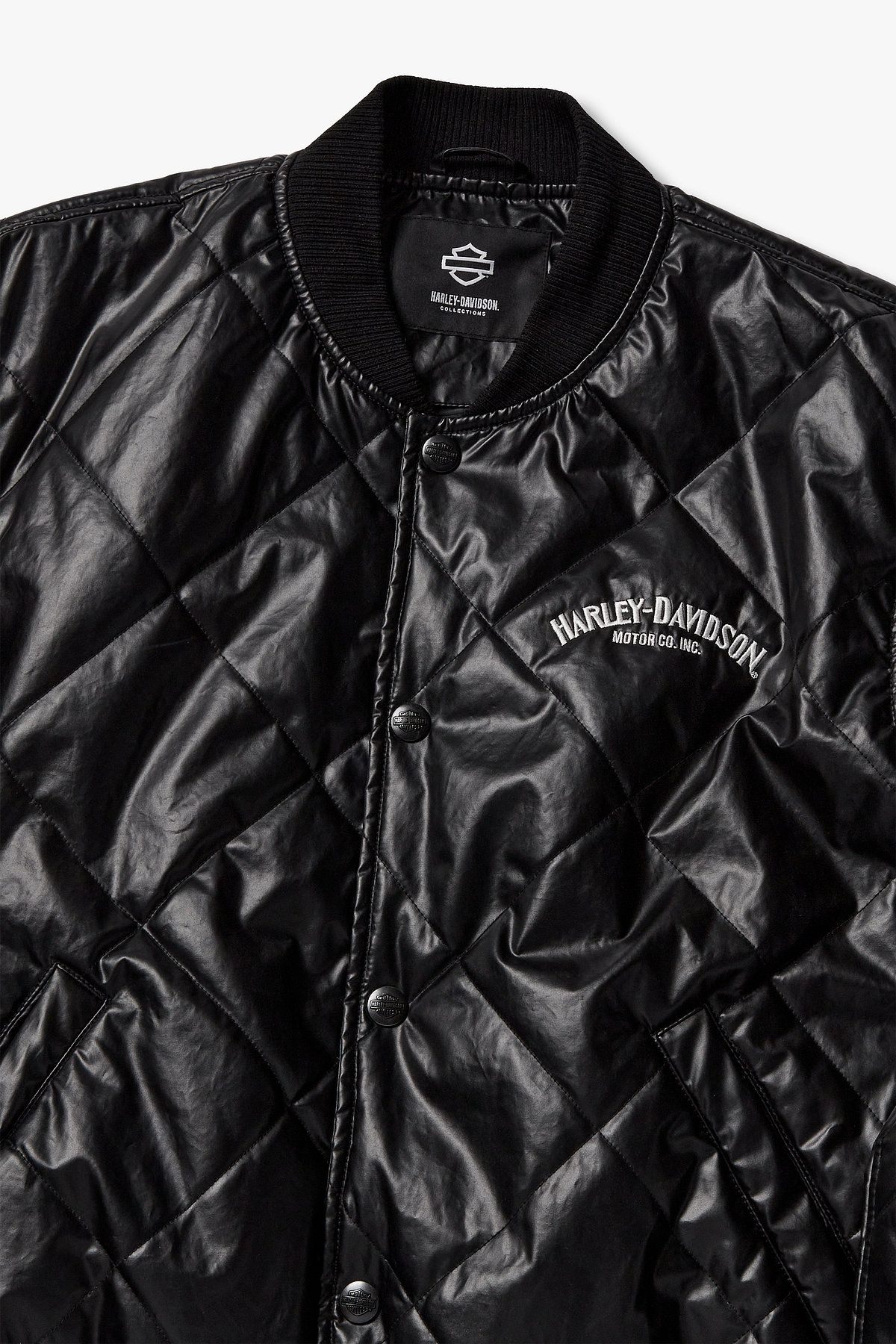 할리데이비슨 컬렉션스®(HARLEY-DAVIDSON COLLECTIONS®) 백 로고 퀼팅 점퍼_블랙 HH15303005