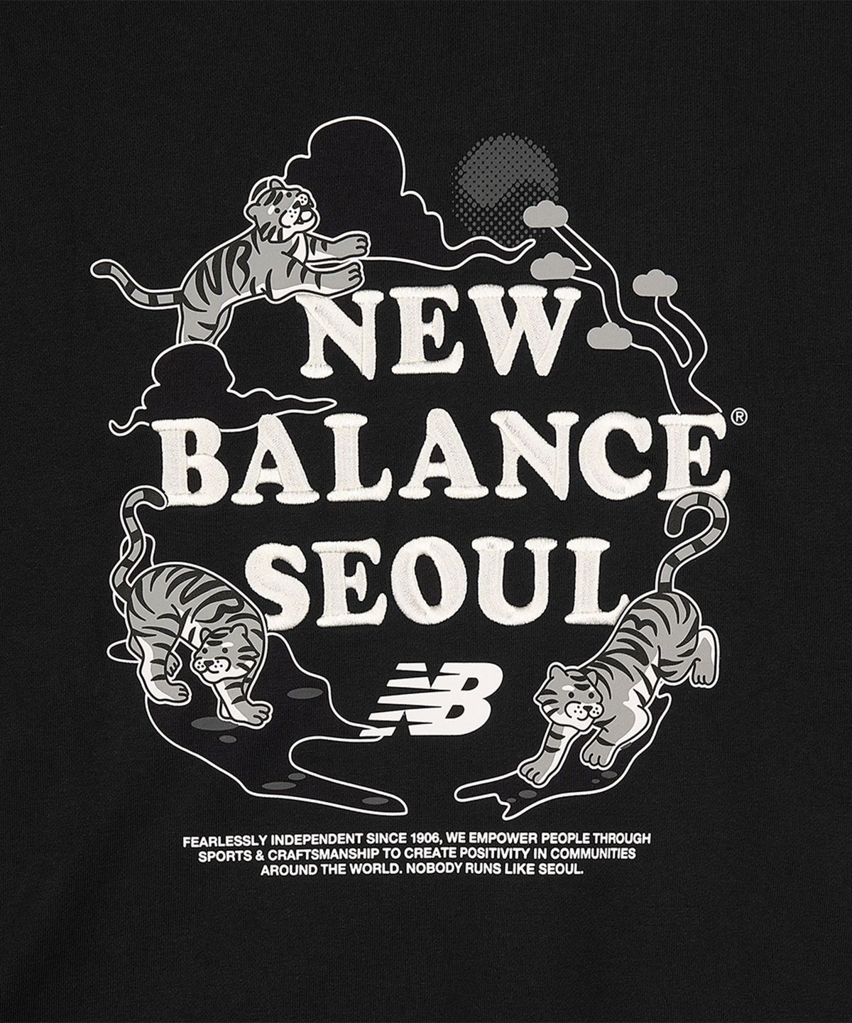 뉴발란스(NEW BALANCE) NBNCF4A033 / UNI NB 서울 타이거 익스클루시브 맨투맨 (BLACK)