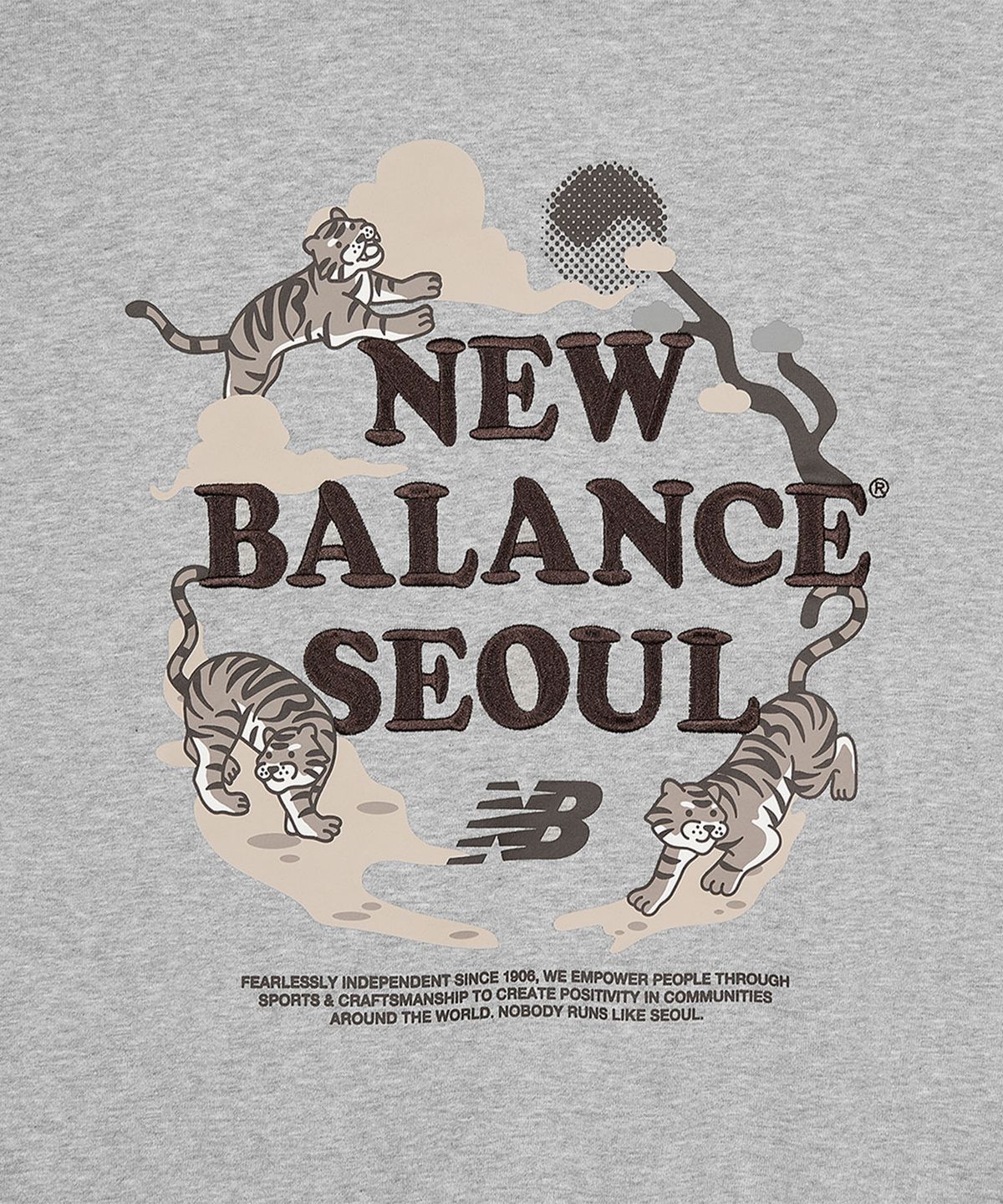 뉴발란스(NEW BALANCE) NBN0F4A033 / UNI NB 서울 타이거 익스클루시브 후드티 (GRAY)