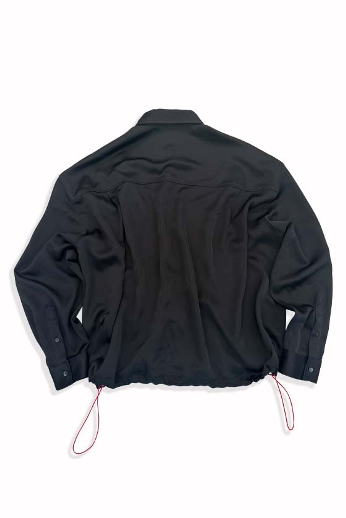 오디너리피플(ORDINARY PEOPLE) Re : Satin Motion Shirt [BLACK]