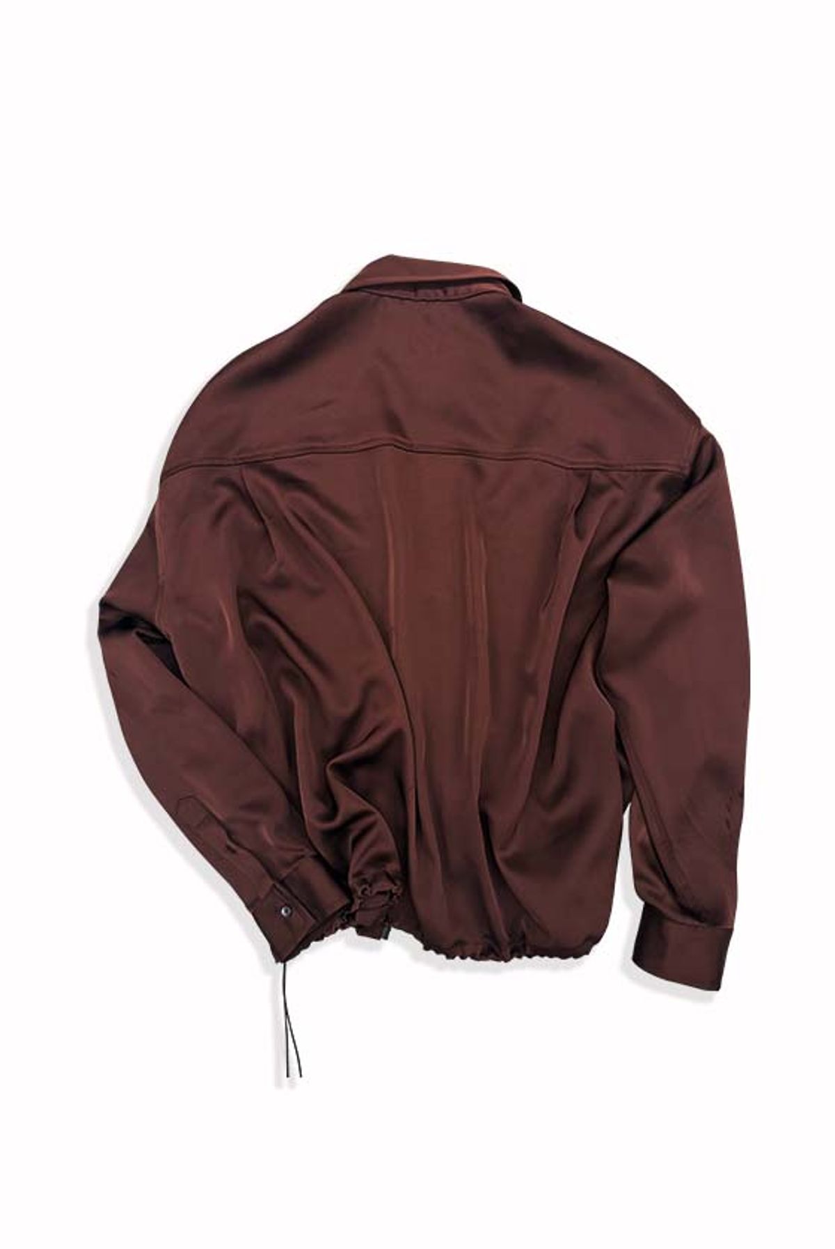 오디너리피플(ORDINARY PEOPLE) Re : Satin Motion Shirt [BROWN]