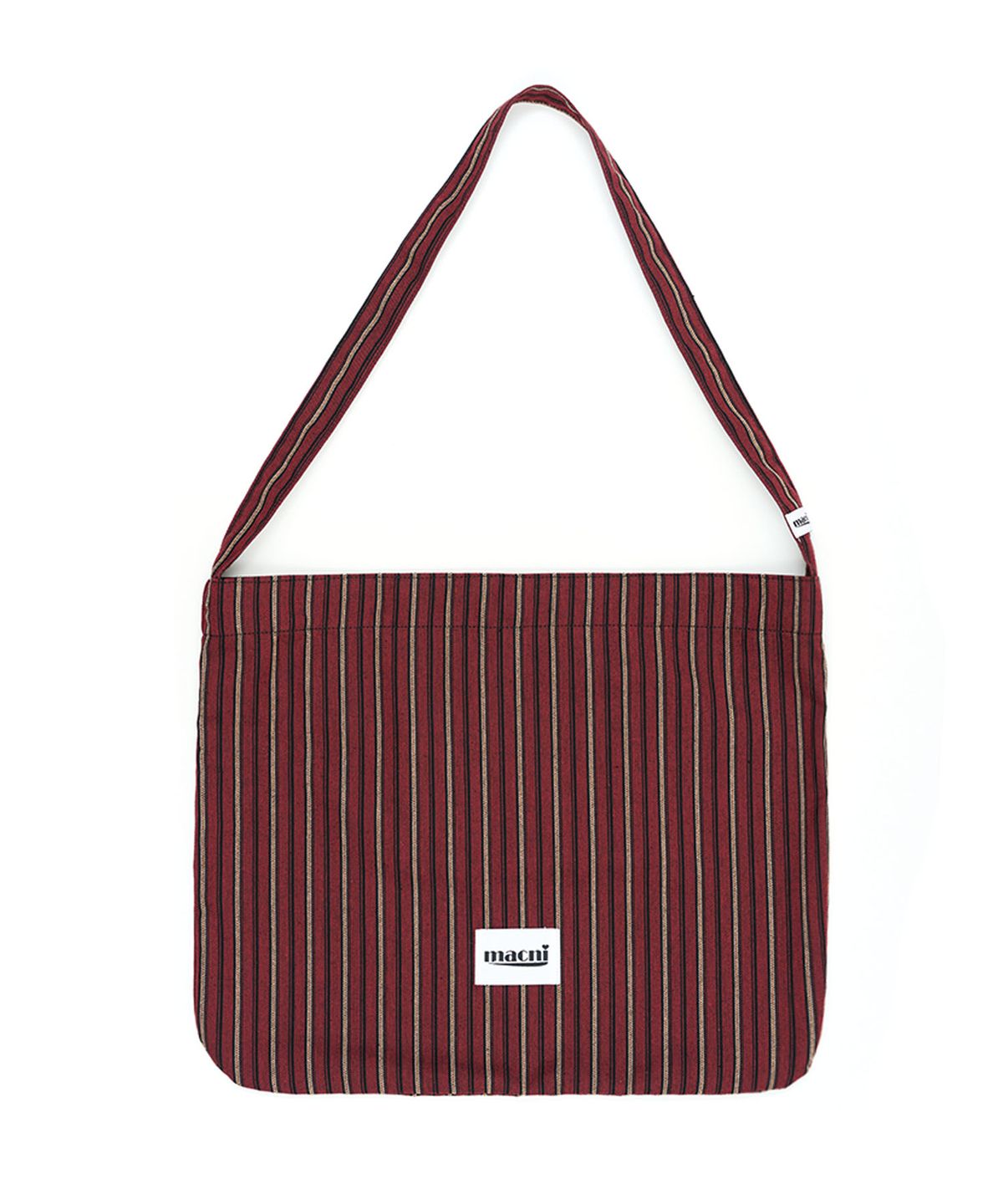 마크니(MACNI) STRIPE ECO CROSS BAG RED