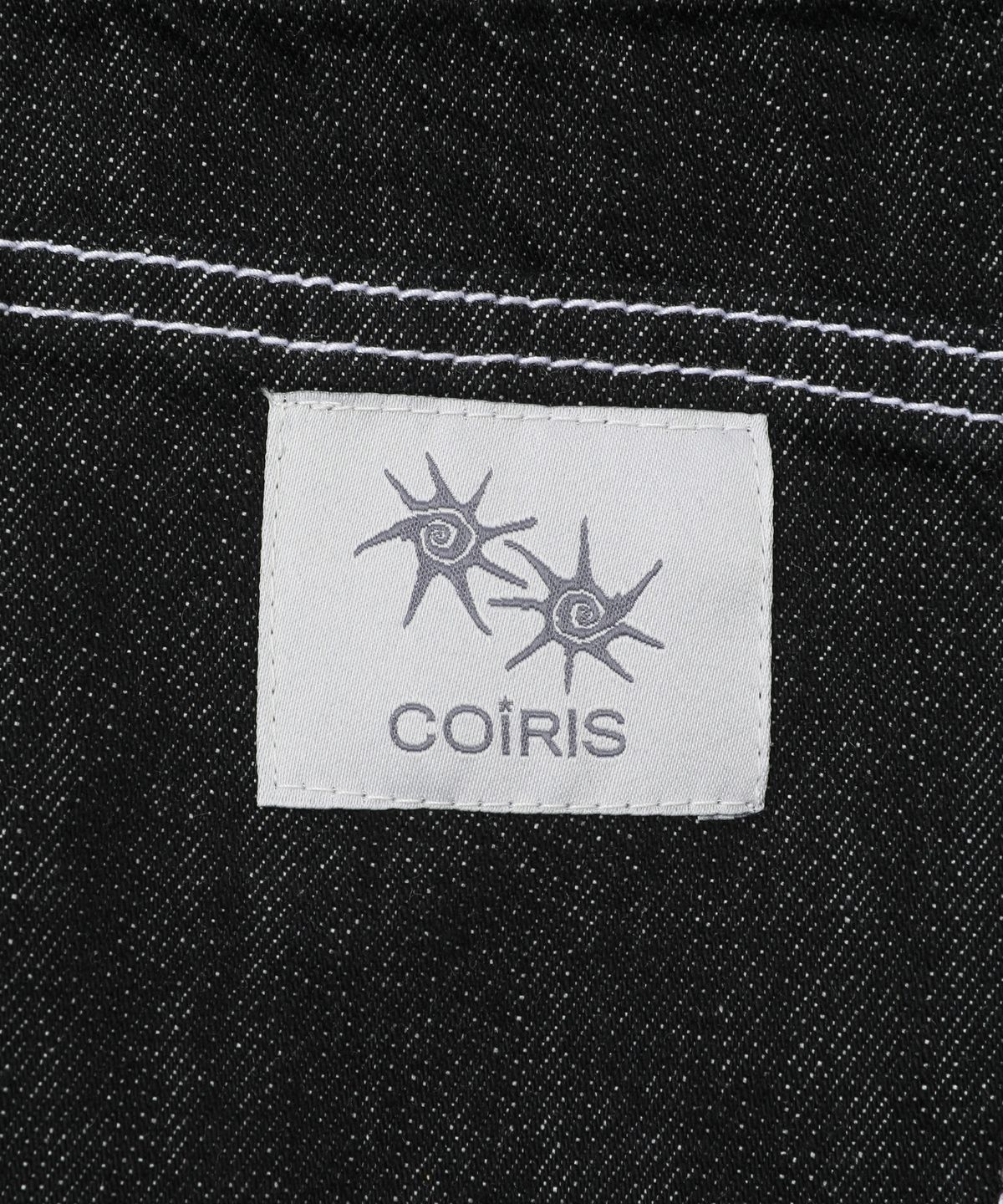 코이리스(COIRIS) 위티 원턱 화이트 스티치 와이드 데님 팬츠